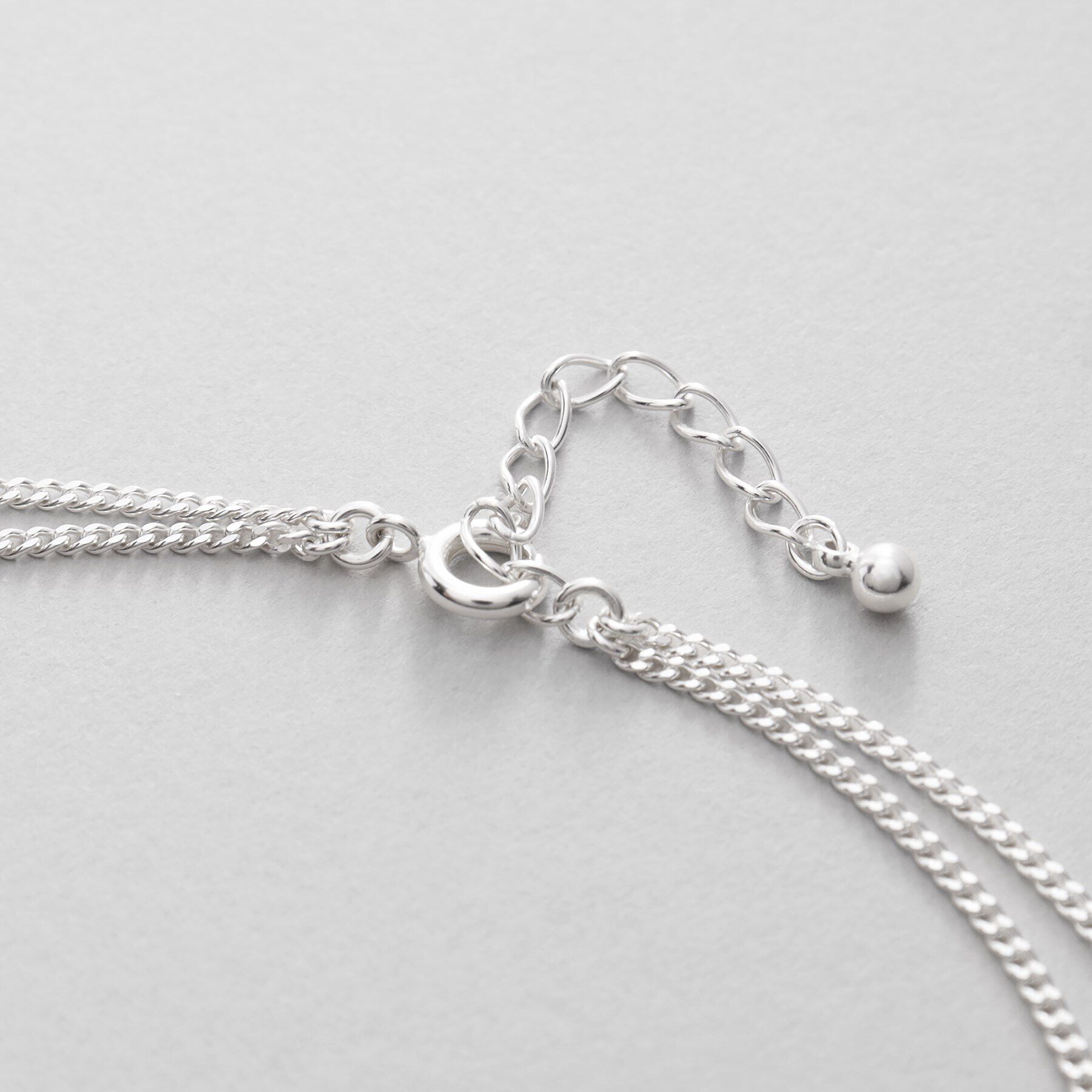 COCOSHNIK ONKITSCH「シルバー カーブチェーン ダブルアンクレット」|アンクレット|