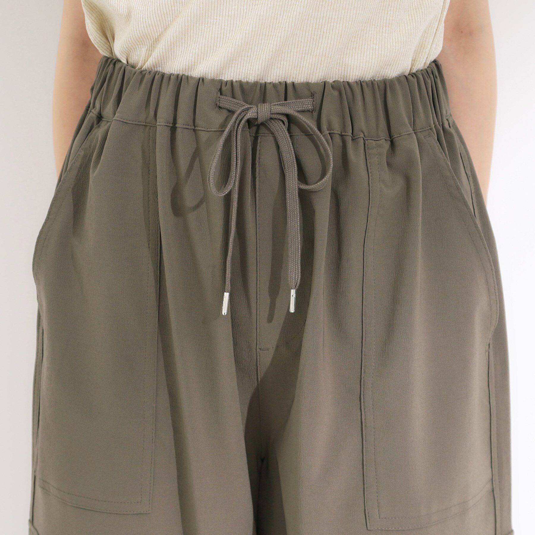 SHOO･LA･RUE「【S-LL】ゆるっと楽ちん さらさらカーゴジョガーパンツ」|その他|