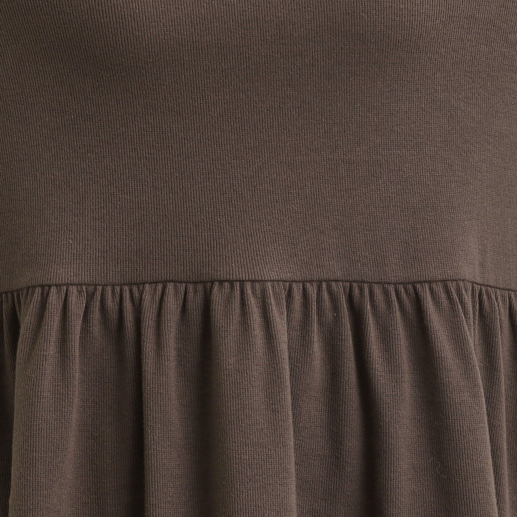 SHOO･LA･RUE「【洗濯機可/S-LL】品よく重ねる ペプラムリブトップス」|チュニック|