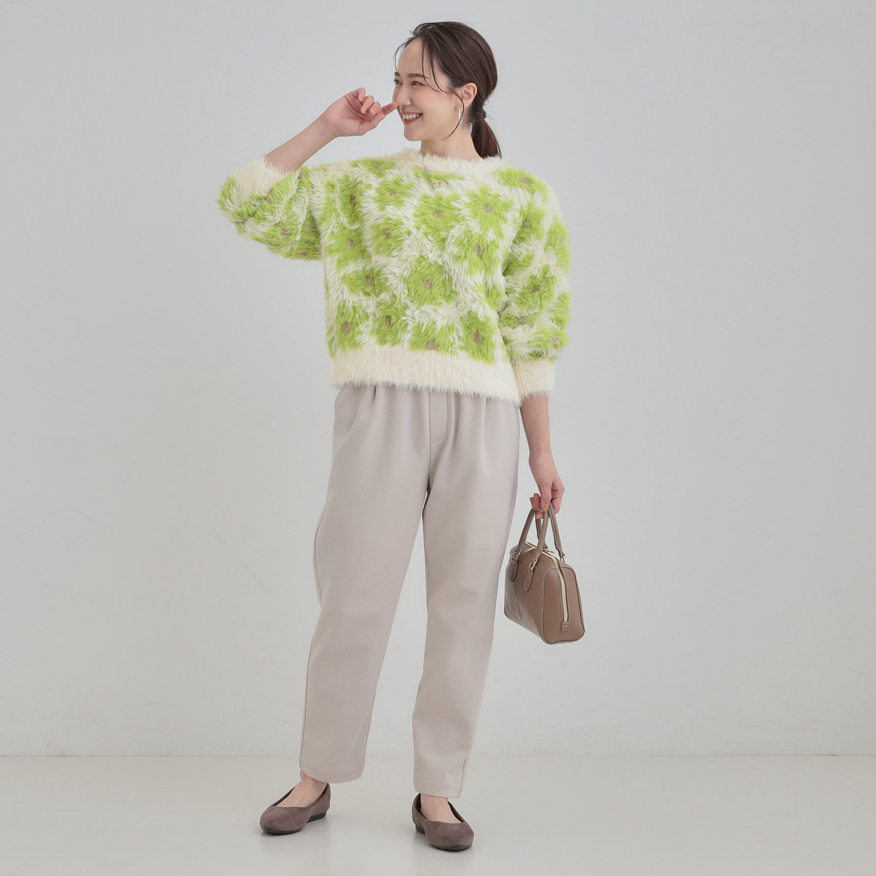 SHOO･LA･RUE「【選べる4柄】ふわふわ ロングフェザーニット」|ニット・セーター|