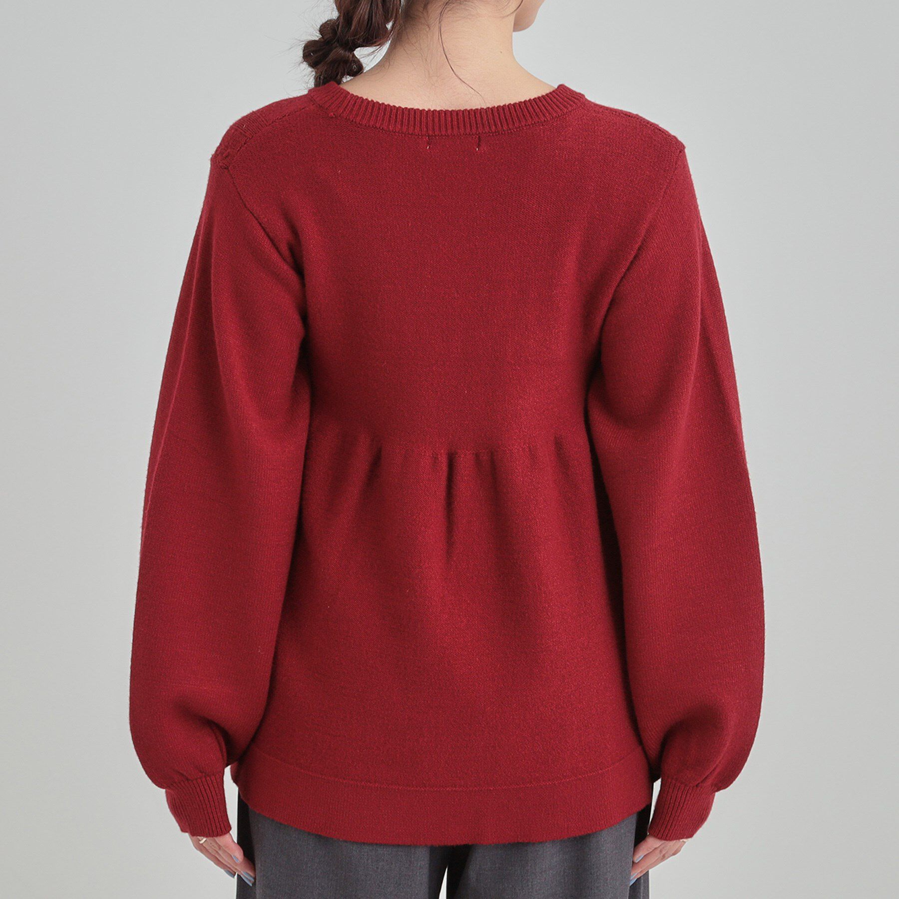 SHOO･LA･RUE「気になるお腹周りをカバー ケーブル編みペプラムニット」|ニット・セーター|