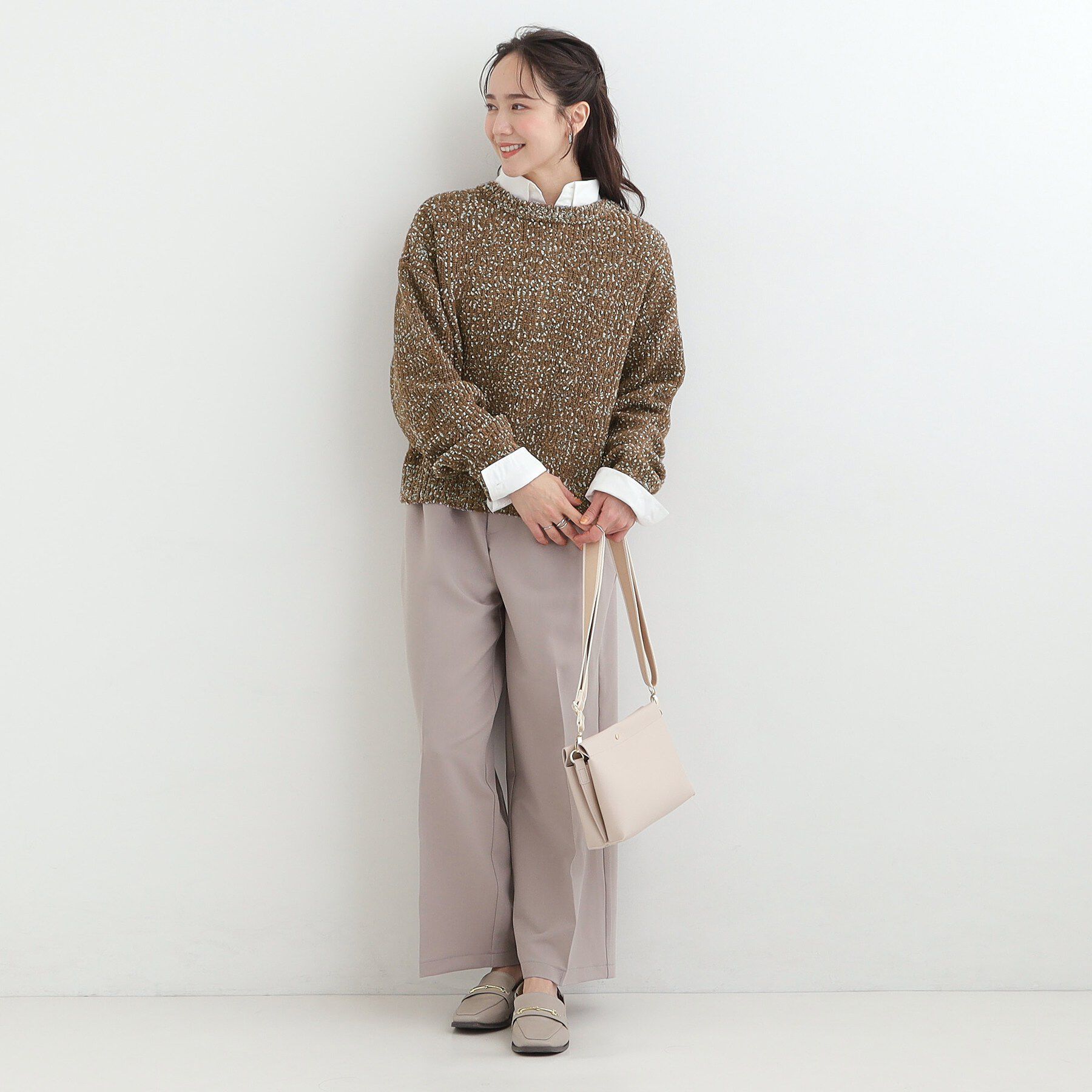 SHOO･LA･RUE「【洗濯機可/前後2WAY】ぽこぽこニットカーディガン」|カーディガン|