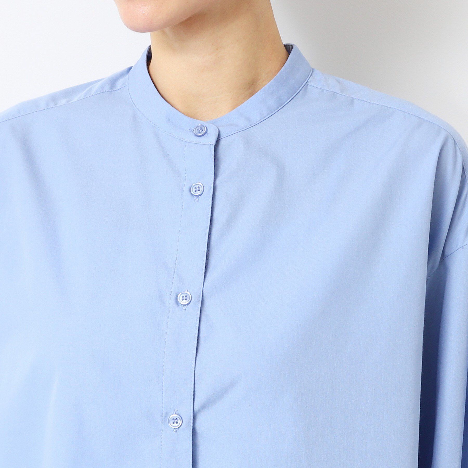 Dessin「【洗える】バンドカラー袖デザインシャツ（S～L）」|シャツ・ブラウス|