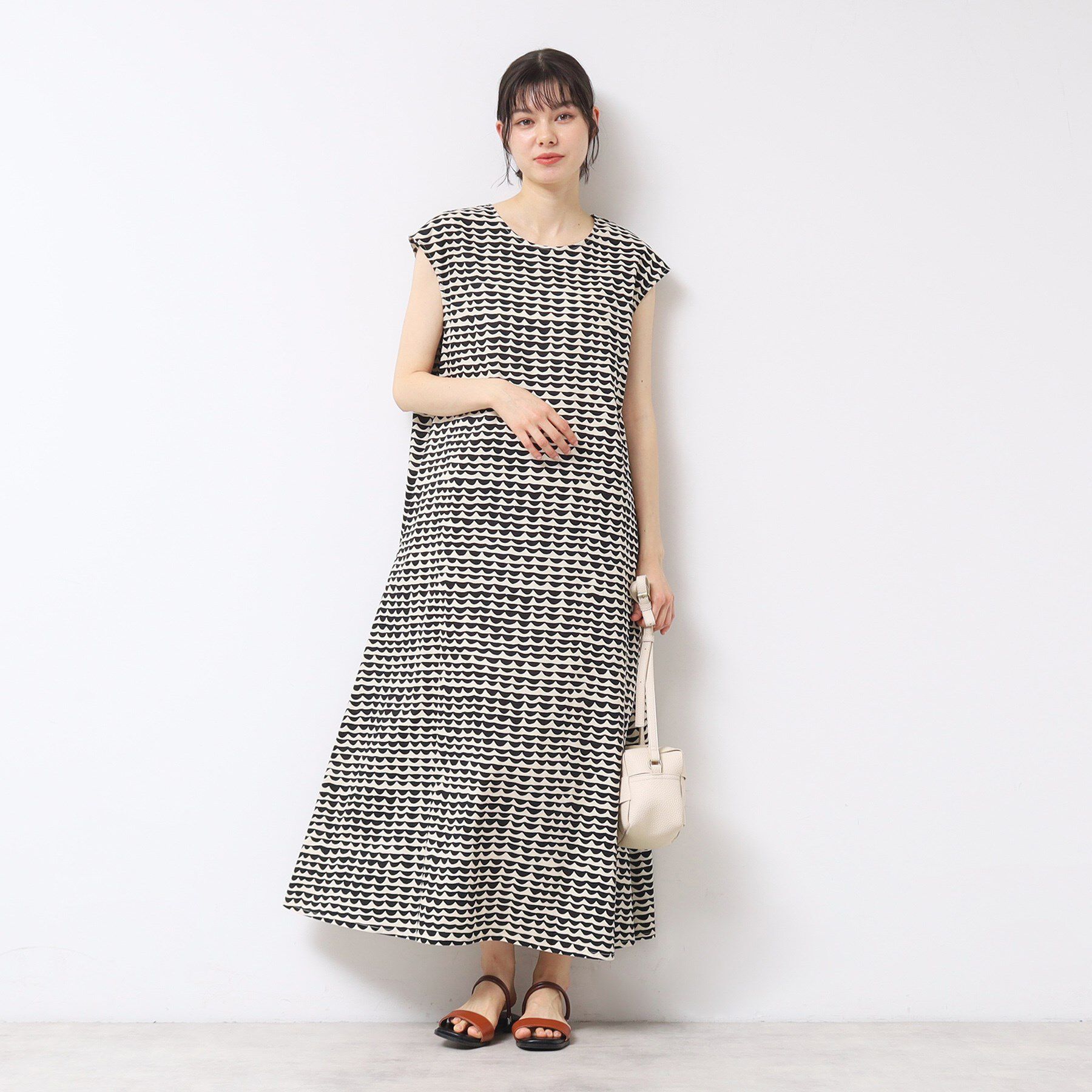 Dessin「【洗える】ウエーブプリントコットンワンピース」|ワンピース|