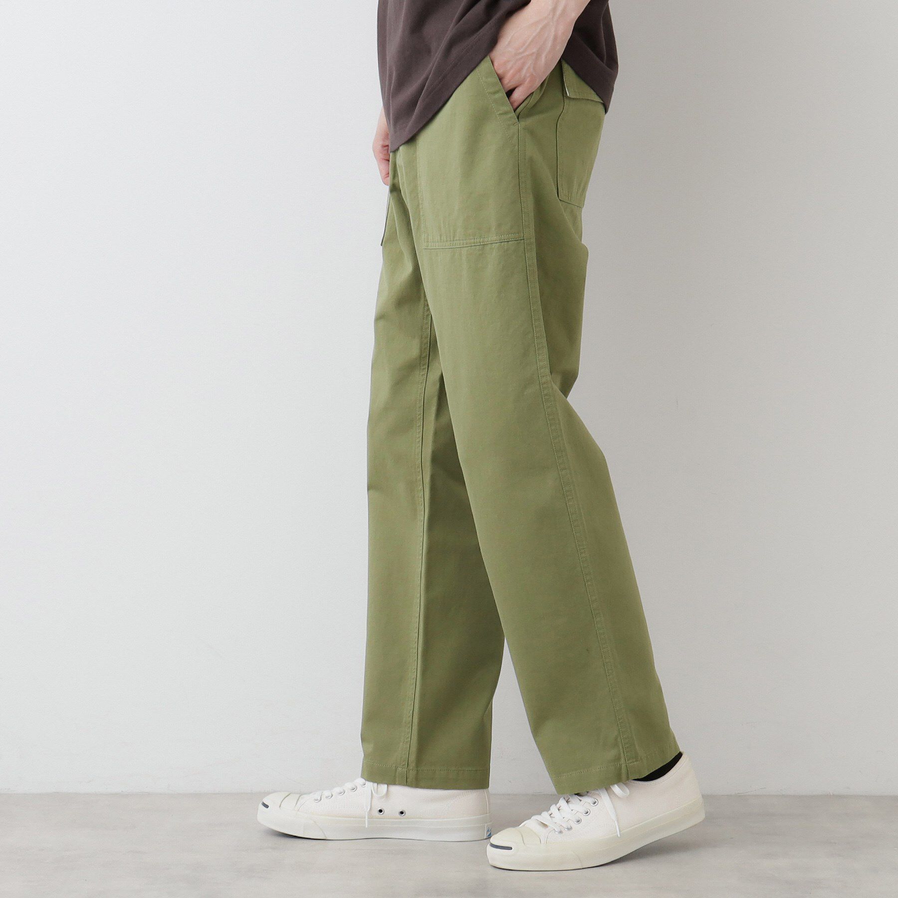 Dessin「【洗える】コットンツイルパンツ」|その他|カーキ(027)