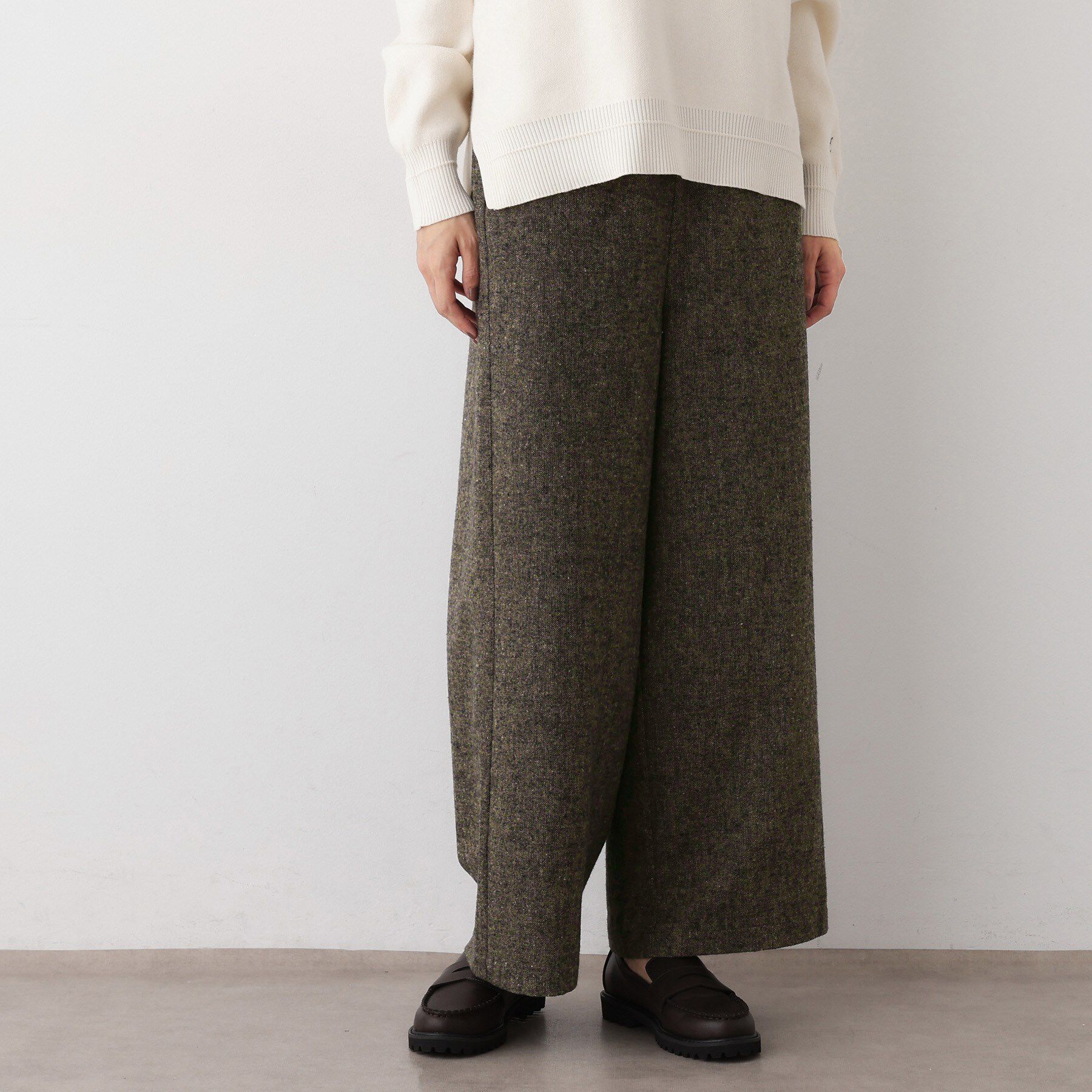 Dessin「【洗える/後ろゴム】ツイードワイドパンツ」|その他|
