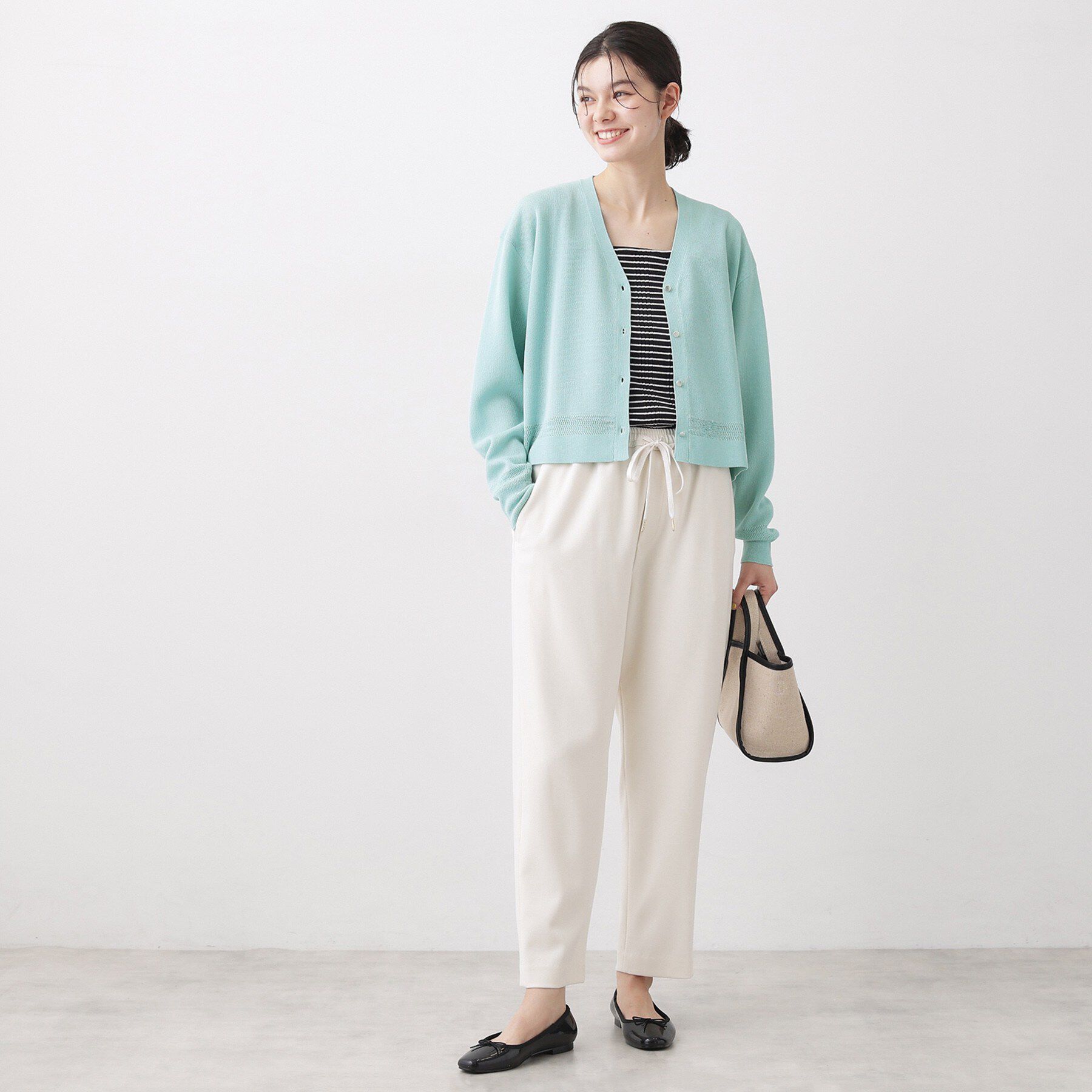 Dessin「【洗える】コットンブレンドVネックカーディガン」|カーディガン|