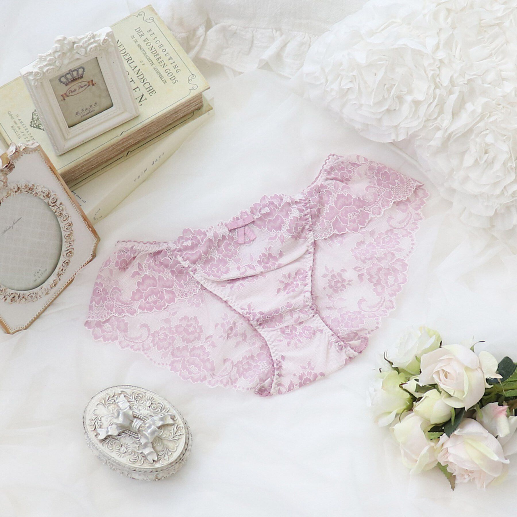 Risa Magli「リディ レースショーツ」|インナー|ピンク(070)