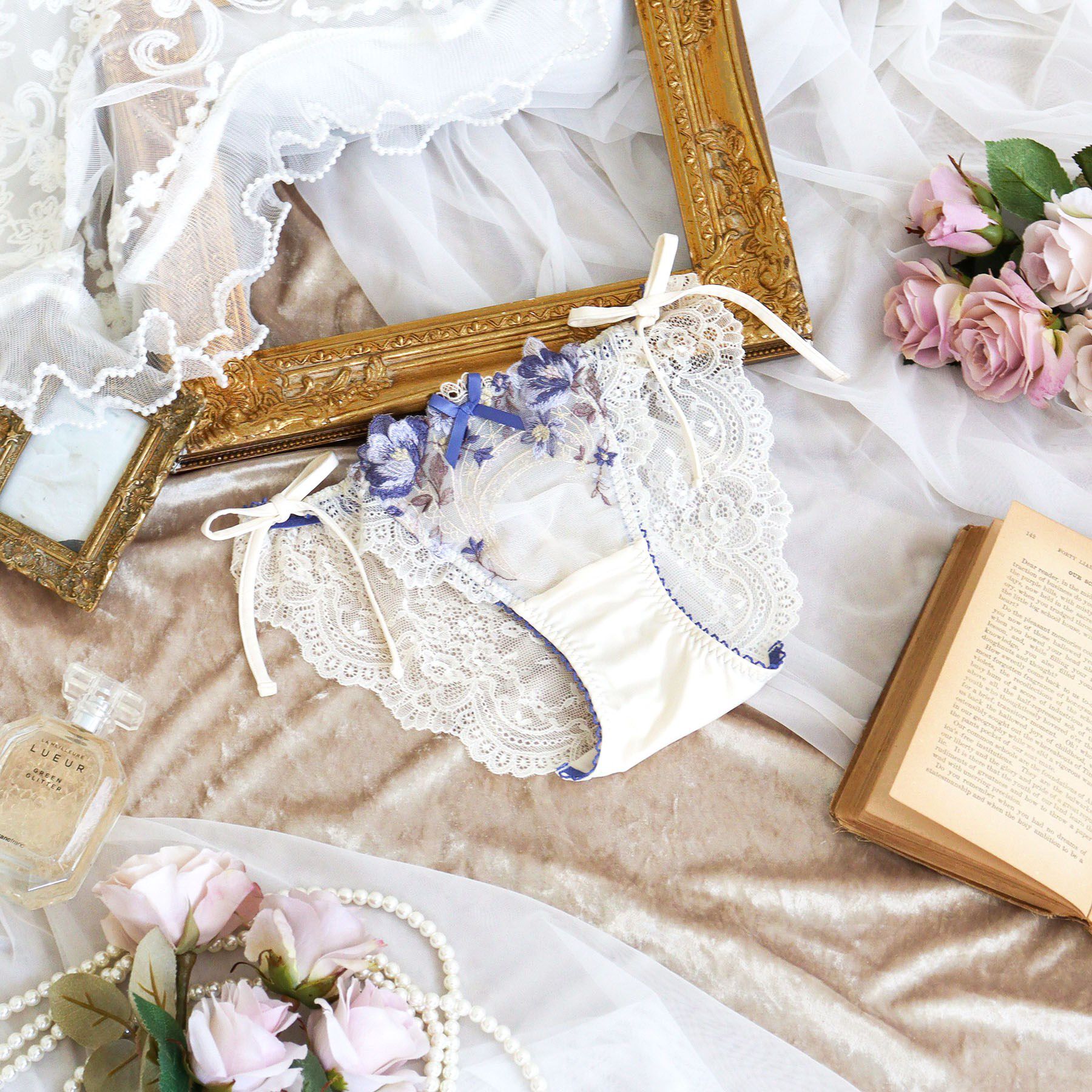 Risa Magli「サリー リボンショーツ」|インナー|ブルー(092)