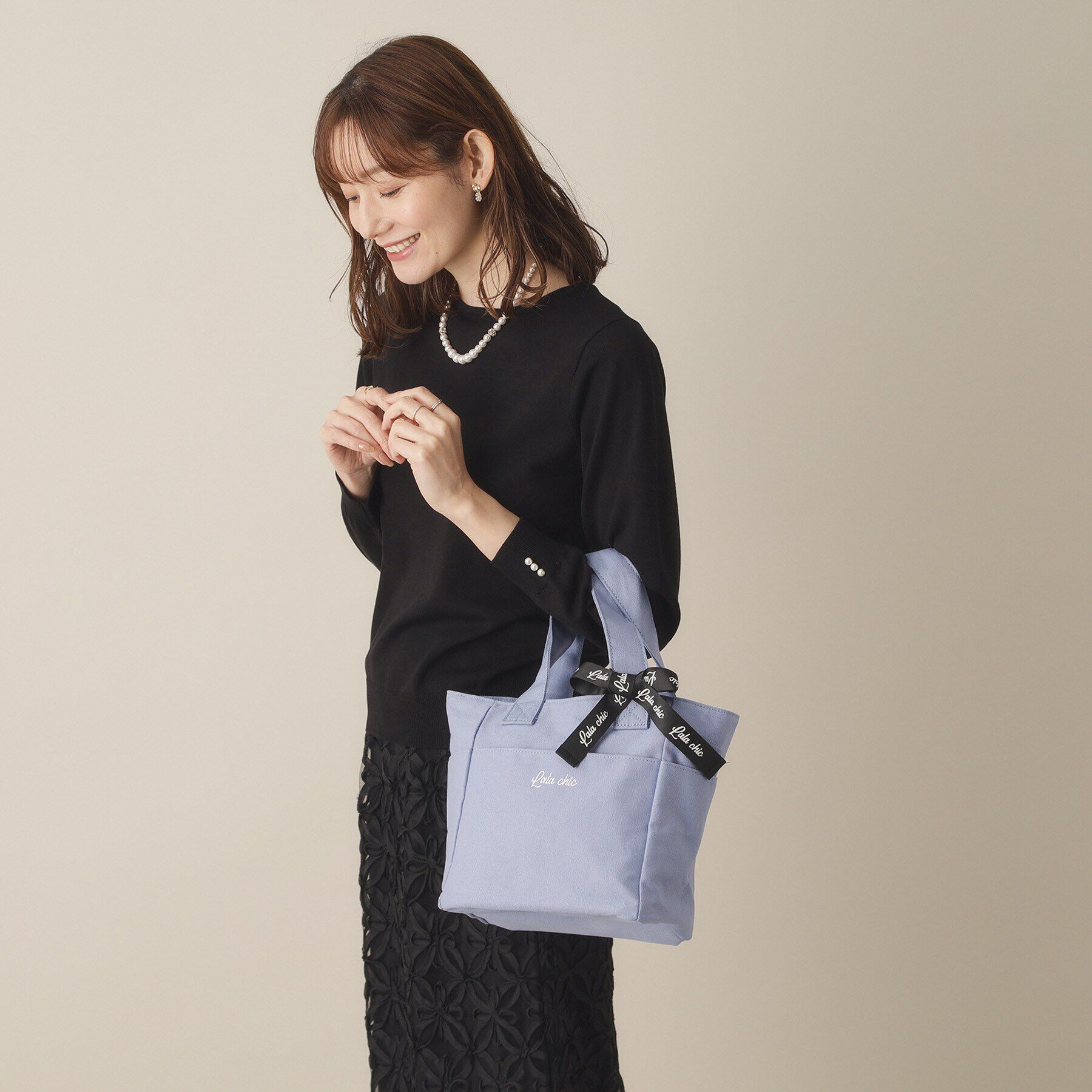 ITS&rsquo;DEMO「【7ポケット／推し活】クリアポケット付カラフルトート」|ハンドバッグ|