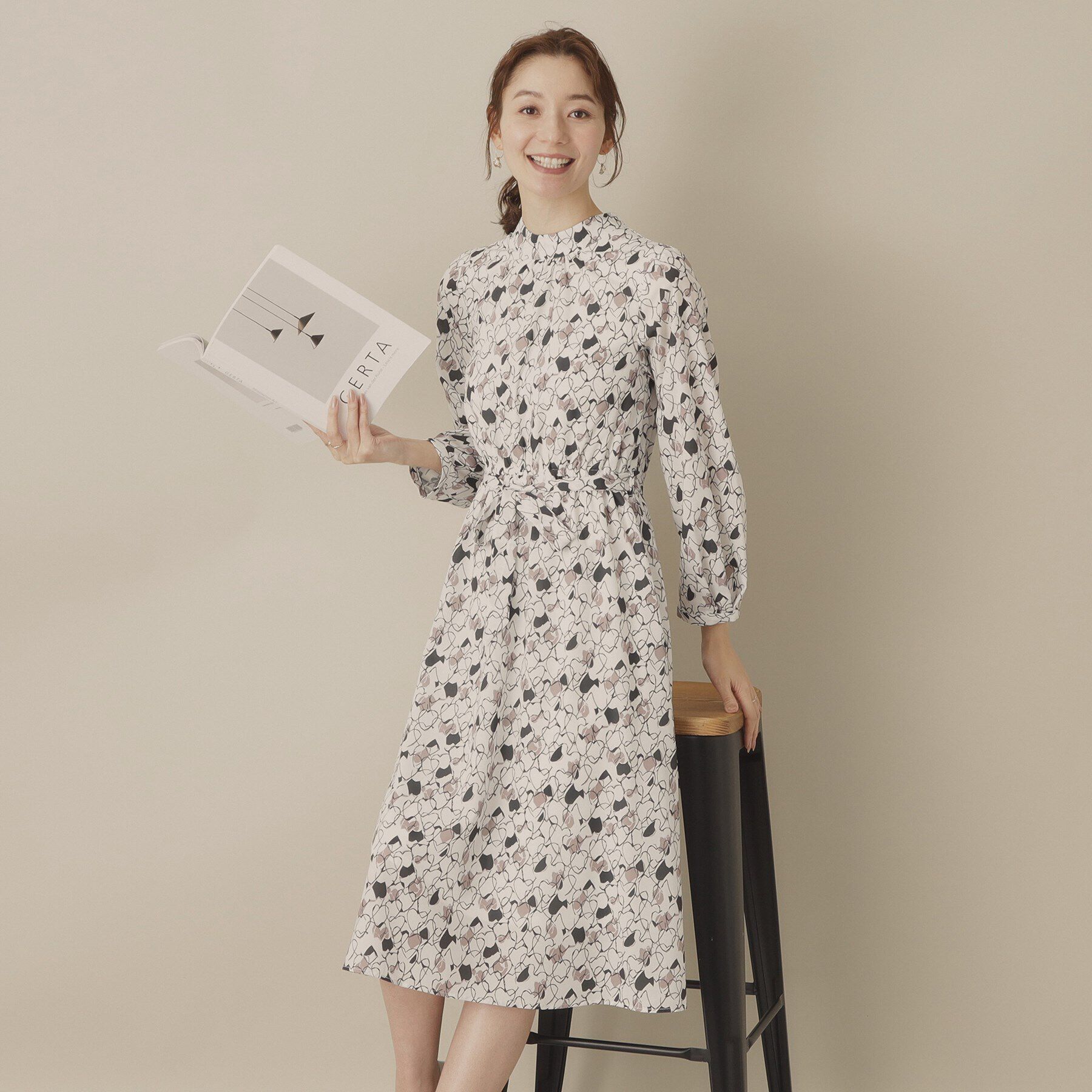 ITS&rsquo;DEMO「【手洗い可／ウエストゴム】ハートプリントワンピース」|ワンピース|