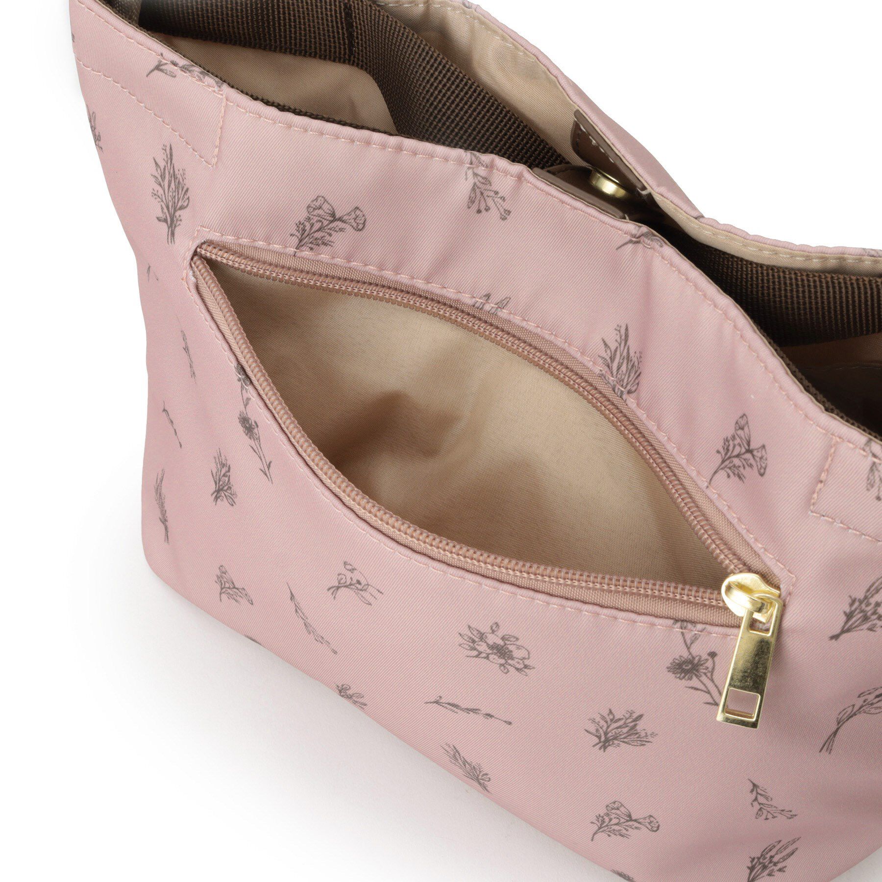 ITS&rsquo;DEMO「【2WAY】花柄バッグインバッグ」|ショルダー・メッセンジャー|