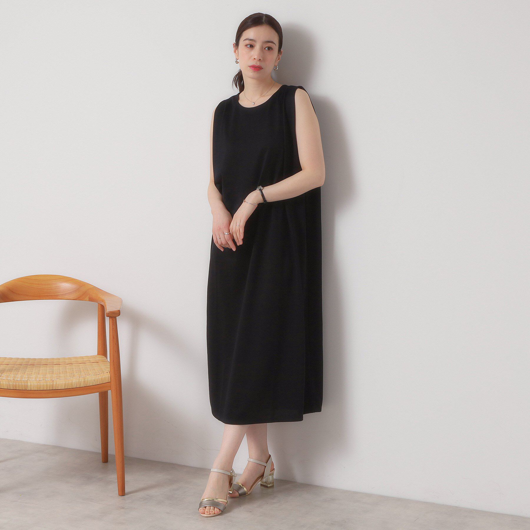 ITS&rsquo;DEMO「【清涼感／吸水速乾／洗濯機OK／洗濯後しわになりにくい】カットミラノタックワンピース」|ワンピース|