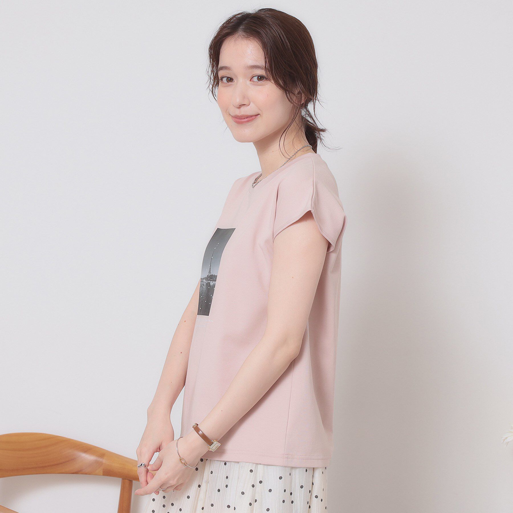 ITS&rsquo;DEMO「【手洗い可】フォトフレンチTシャツ」|Tシャツ・カットソー|