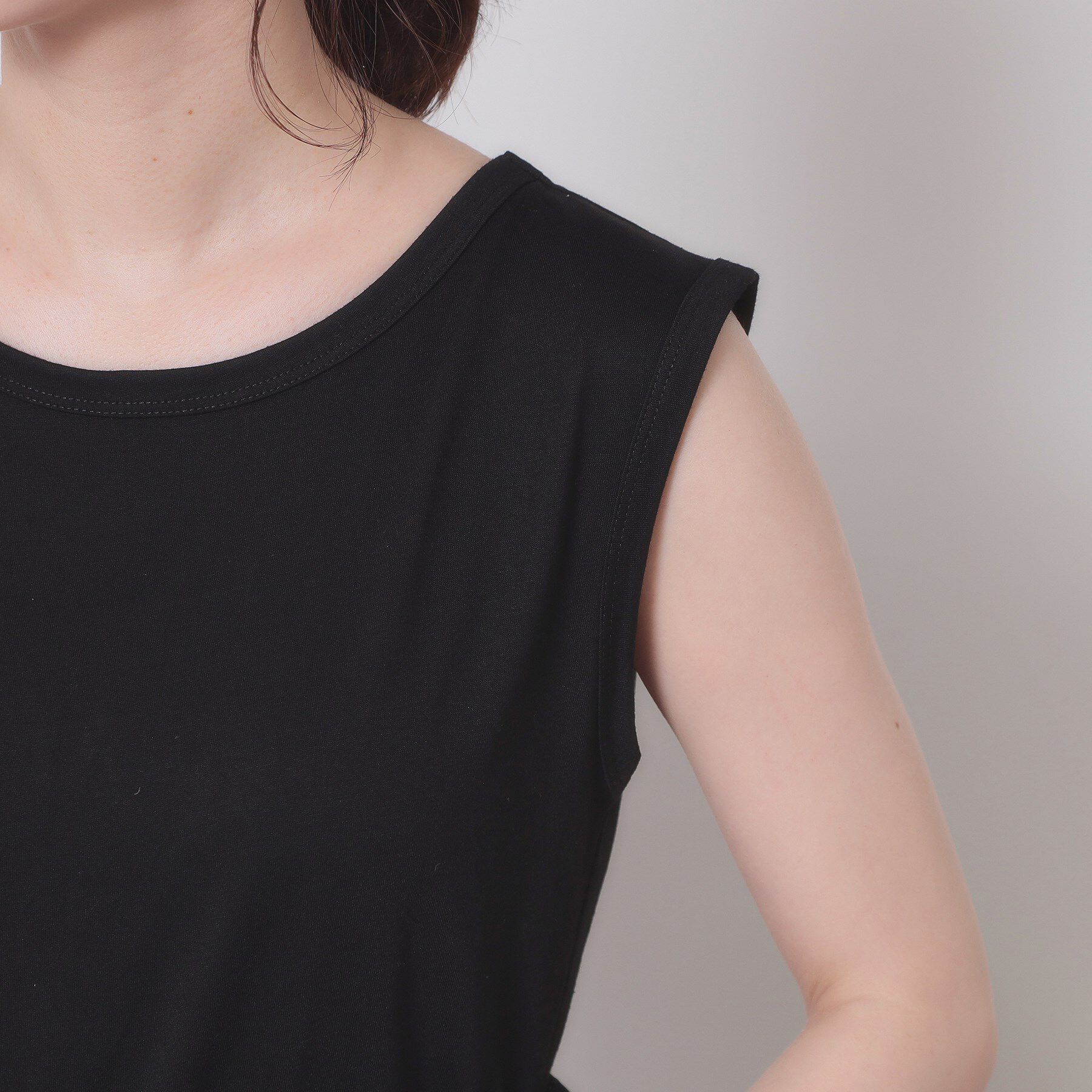 ITS&rsquo;DEMO「【ウエストゴム／洗濯機OK】異素材コンビワンピース」|ワンピース|