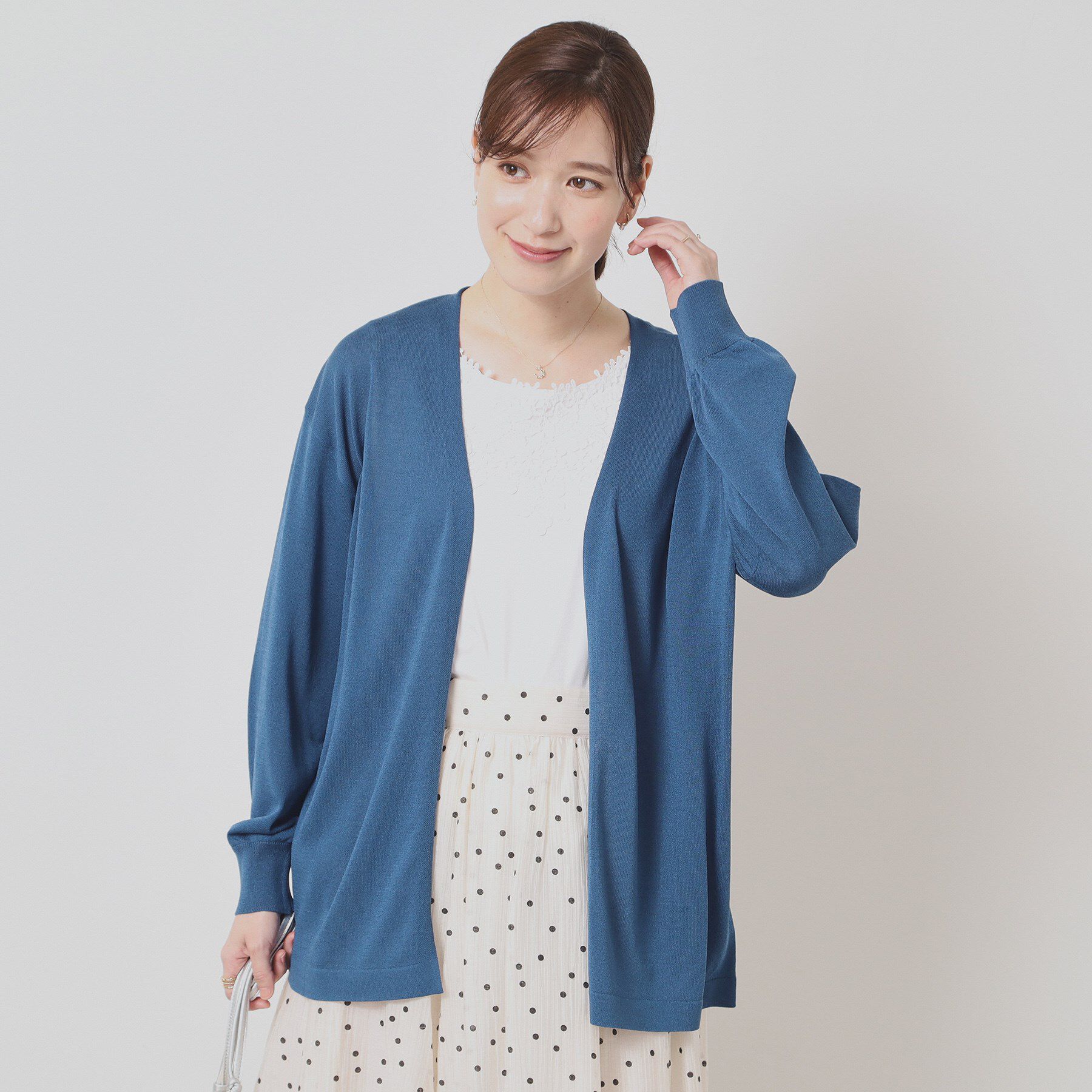 ITS&rsquo;DEMO「【UVケア／接触冷感／毛玉防止／手洗い可】着流しニットカーディガン」|カーディガン|