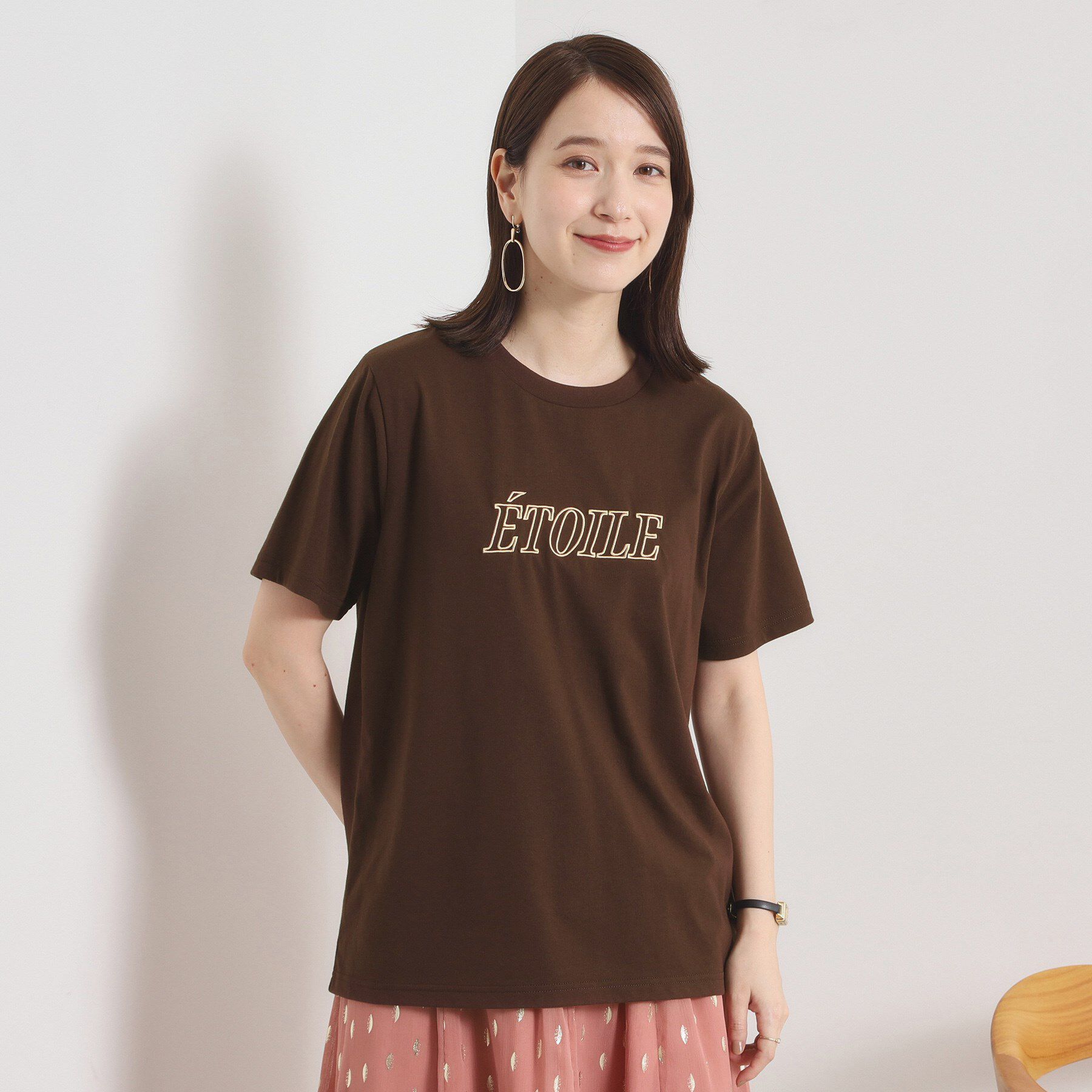 ITS&rsquo;DEMO「【手洗い可】刺繍ロゴTシャツ」|Tシャツ・カットソー|