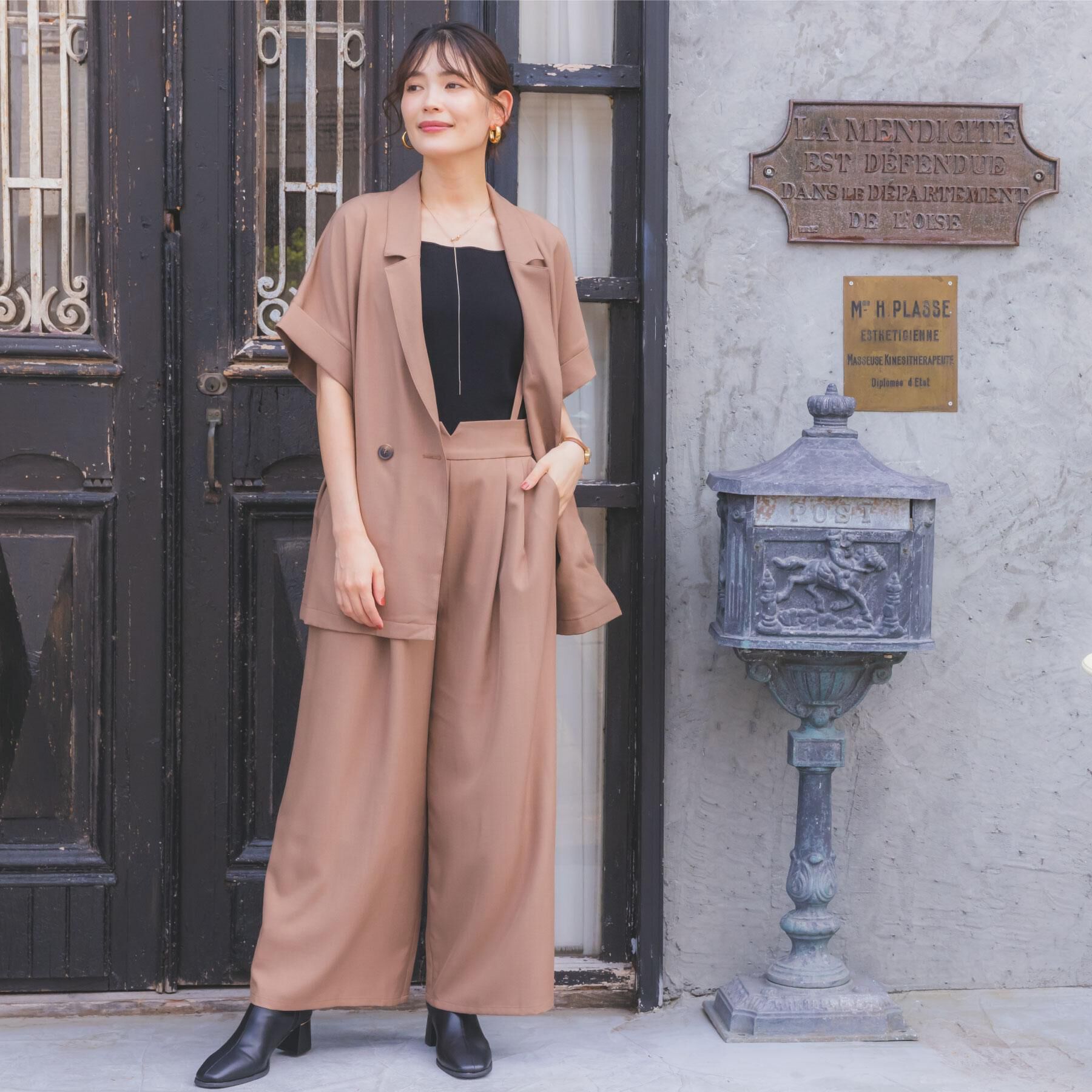 ITS&rsquo;DEMO「【手洗い可／セットアップ可】5分袖ジャケット」|テーラードジャケット|