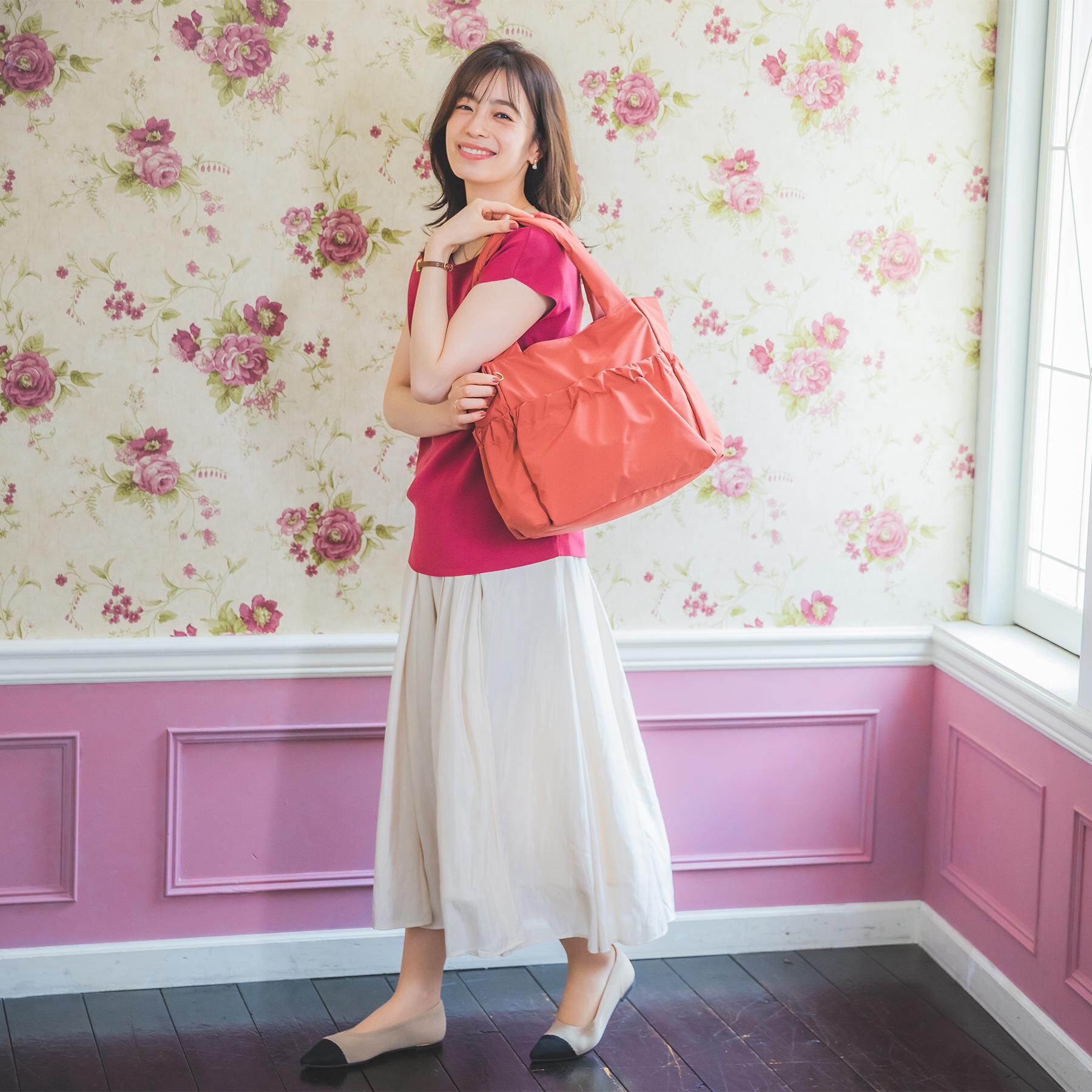 ITS&rsquo;DEMO「【A4／9ポケット】ふんわり軽量撥水トート」|トートバッグ|