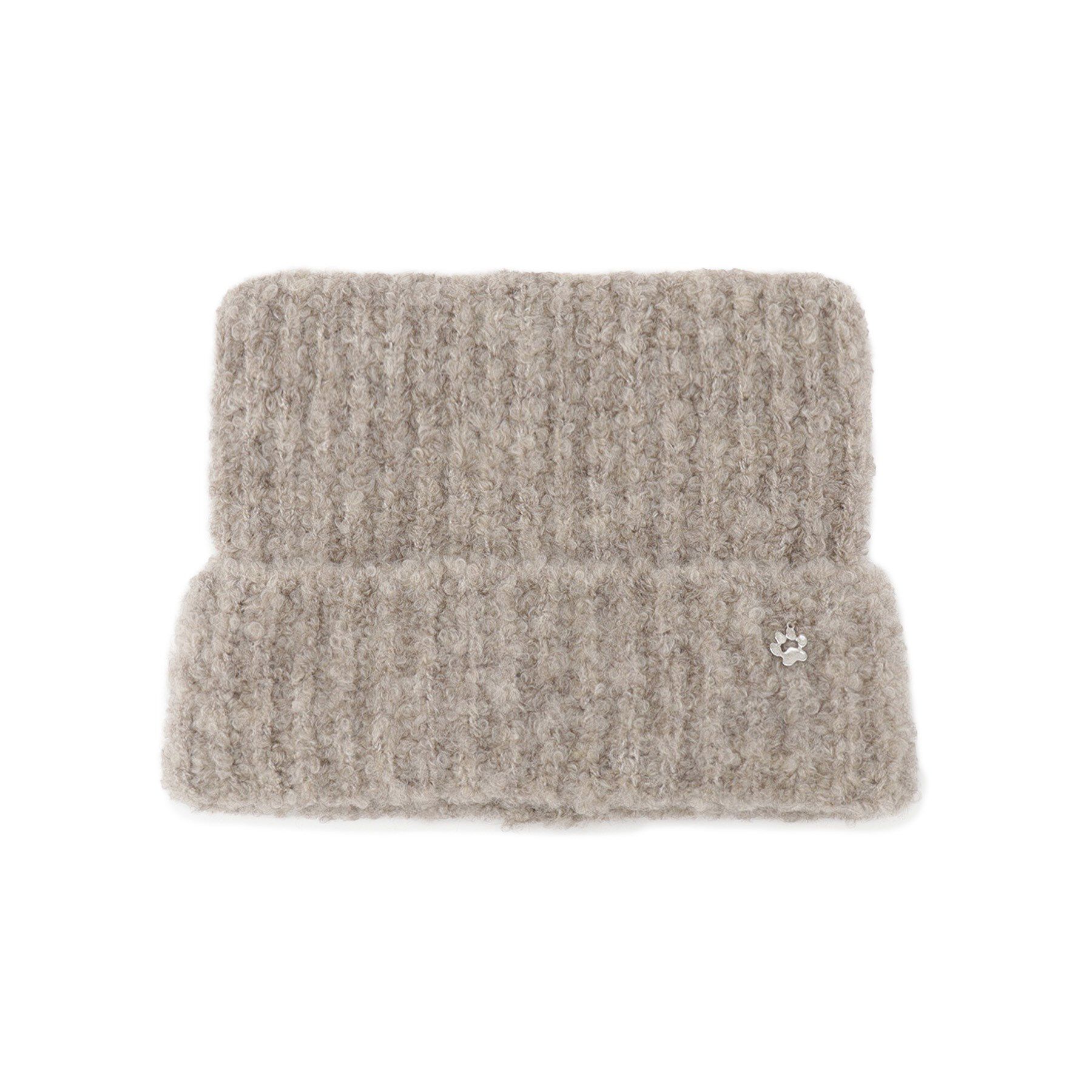 ITS&rsquo;DEMO「【手洗い可】猫耳ブークレニットワッチ」|ニット帽|グレージュ(050)