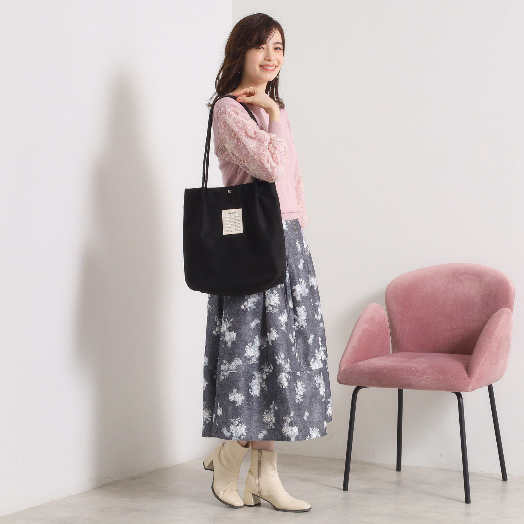 ITS&rsquo;DEMO「【A4対応】スエードハンドルタックトート」|トートバッグ|