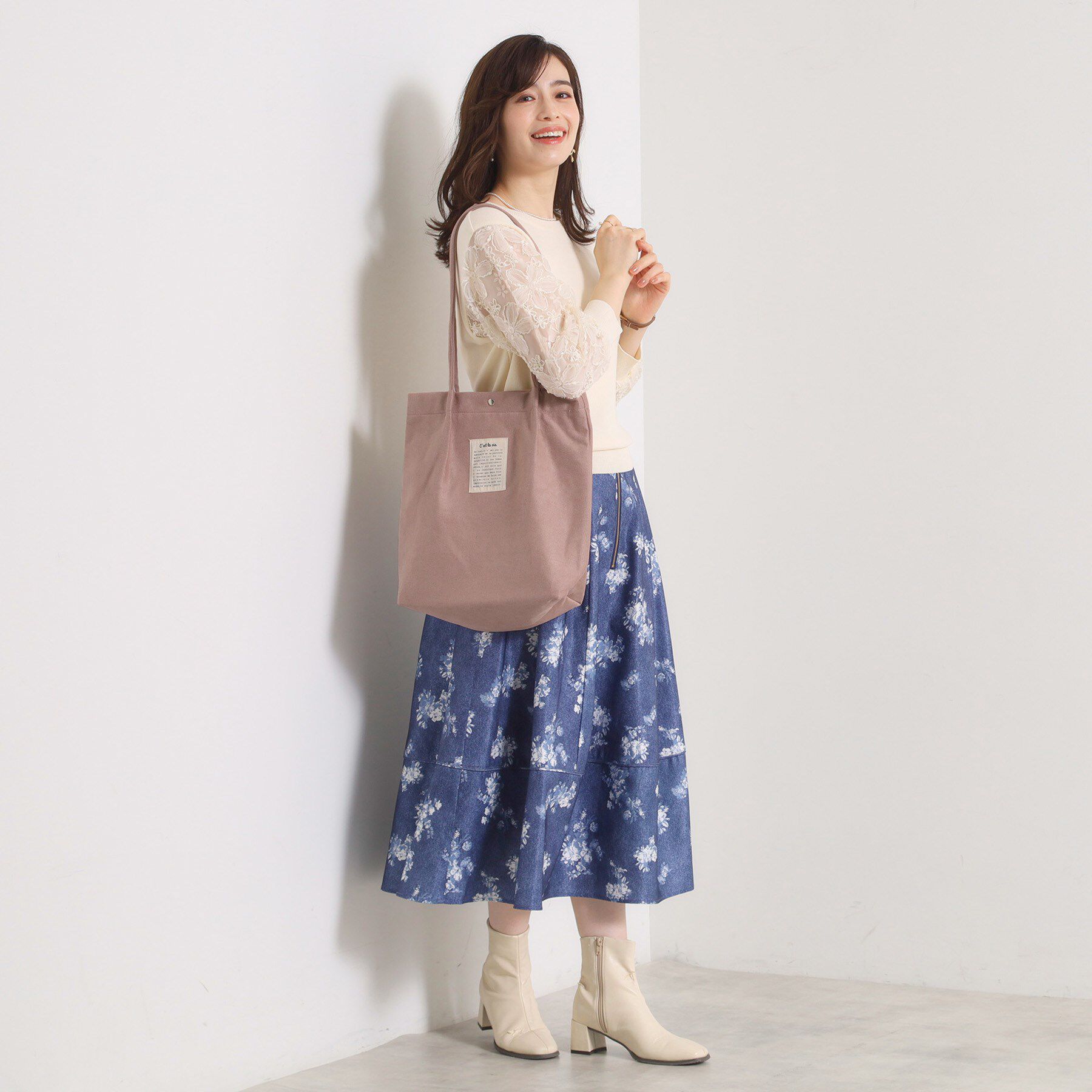 ITS&rsquo;DEMO「【A4対応】スエードハンドルタックトート」|トートバッグ|