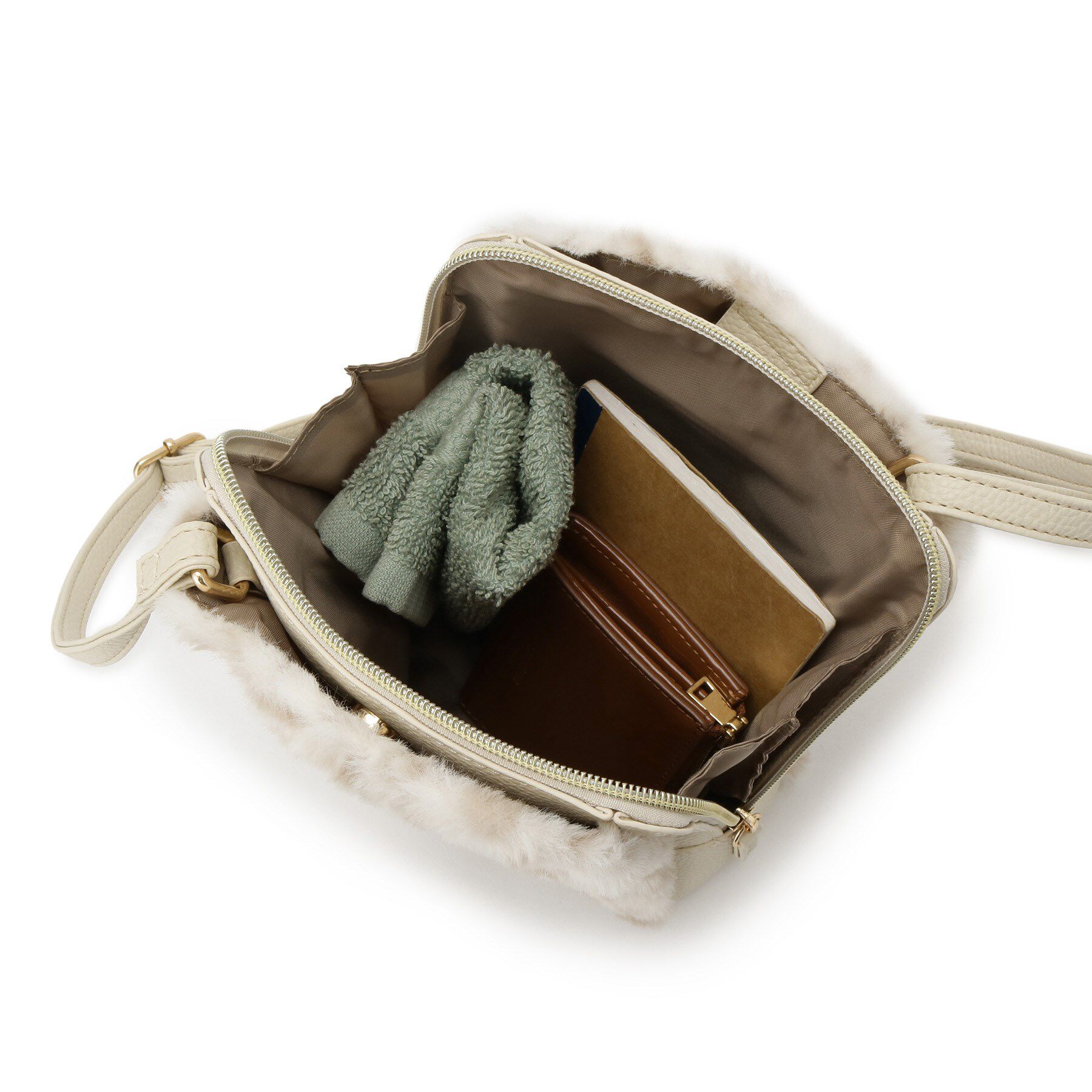 ITS&rsquo;DEMO「三層フェイクファーミニショルダー」|ショルダー・メッセンジャー|