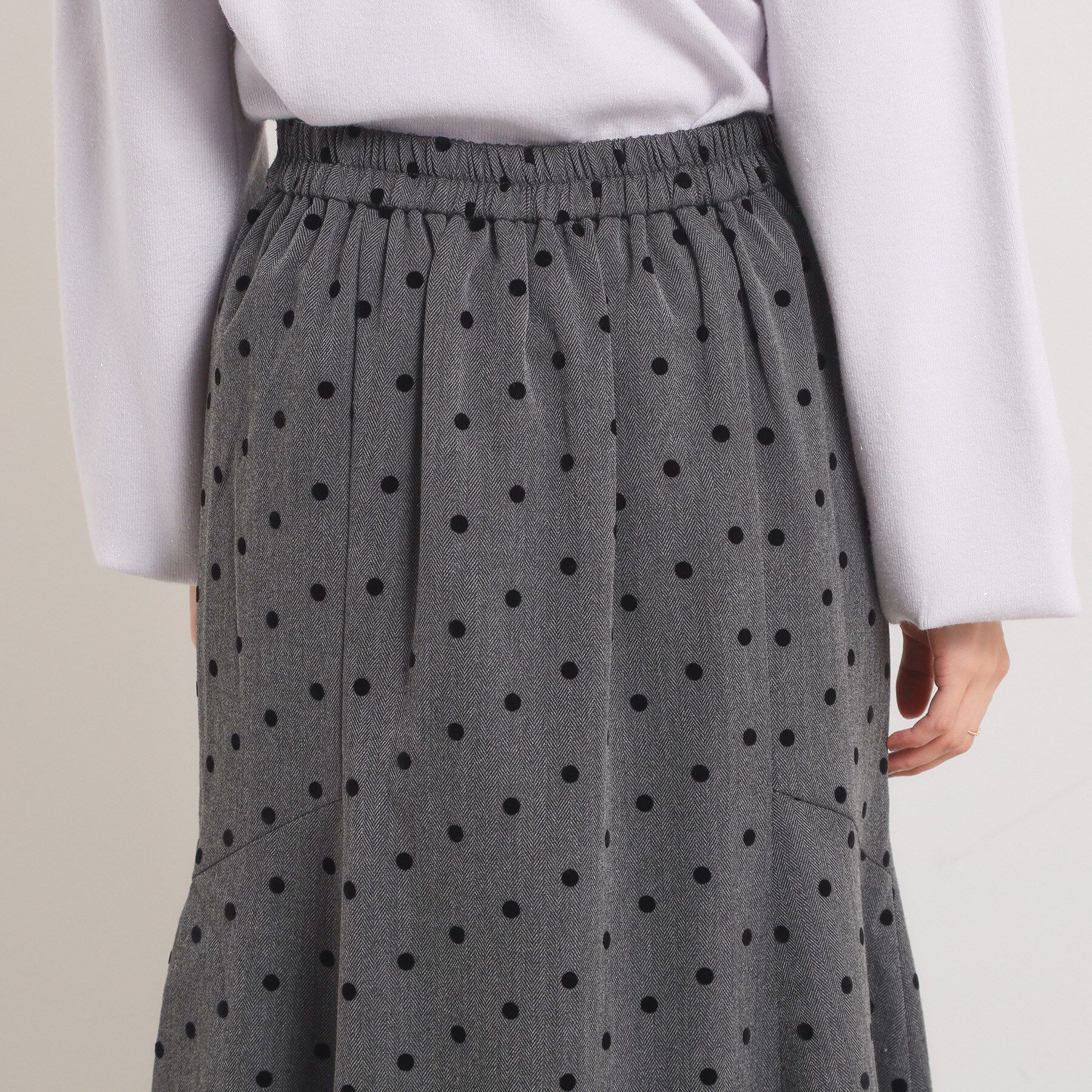 ITS&rsquo;DEMO「【手洗い可/ウエストゴム】ヘリンボーンマーメイドスカート」|スカート|