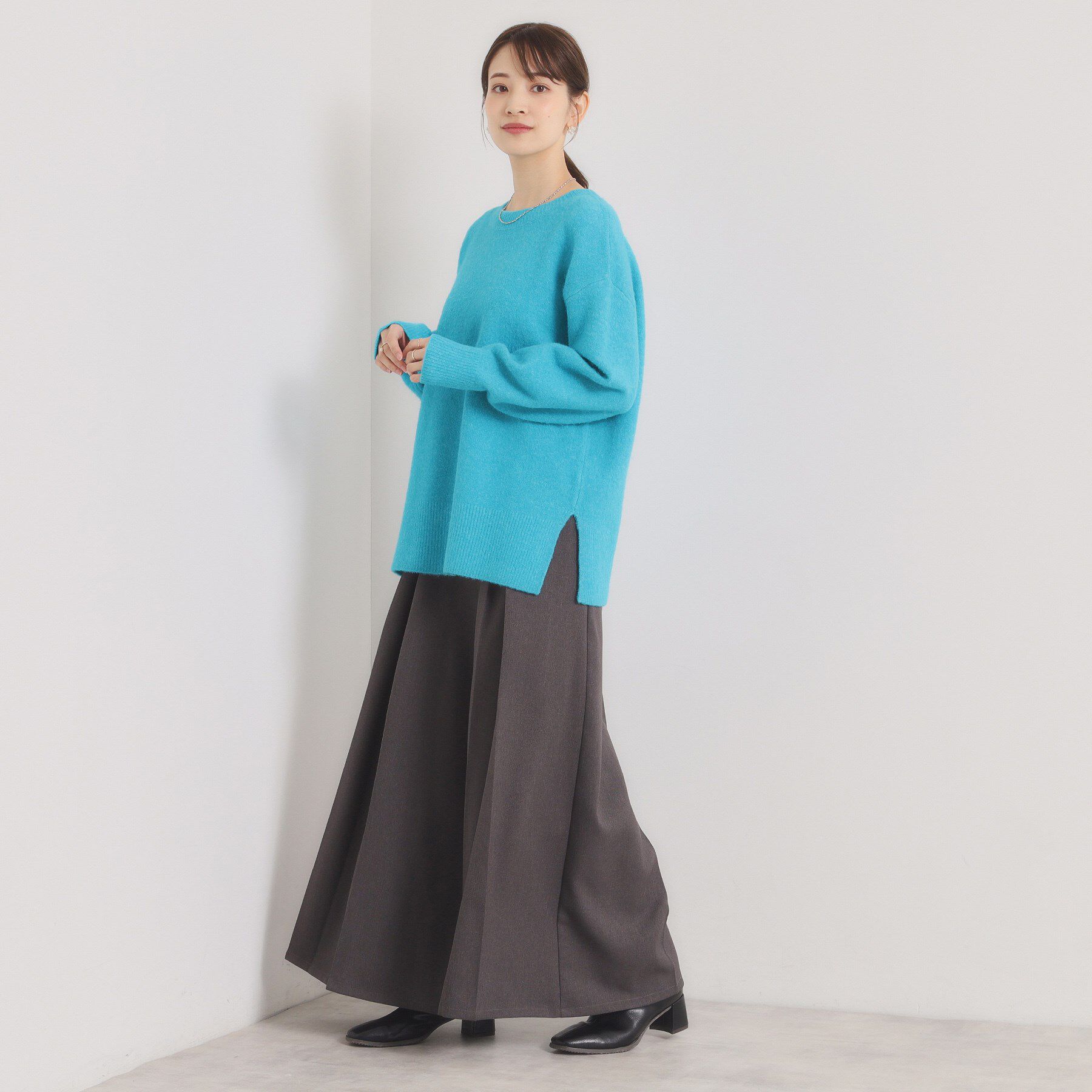 ITS&rsquo;DEMO「【洗濯機OK】ミックスヤーンクルーニット」|ニット・セーター|