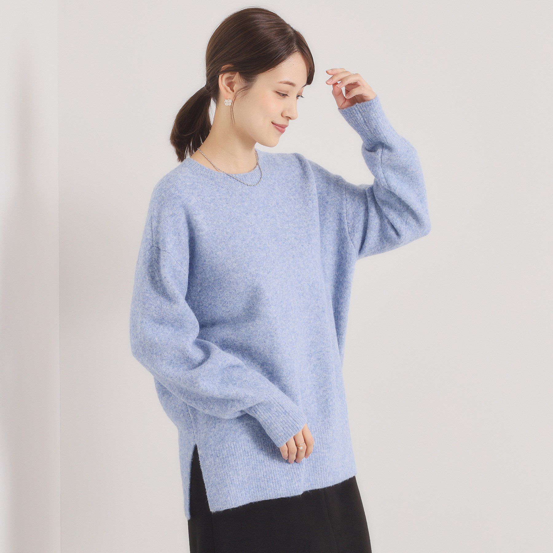 ITS&rsquo;DEMO「【洗濯機OK】ミックスヤーンクルーニット」|ニット・セーター|