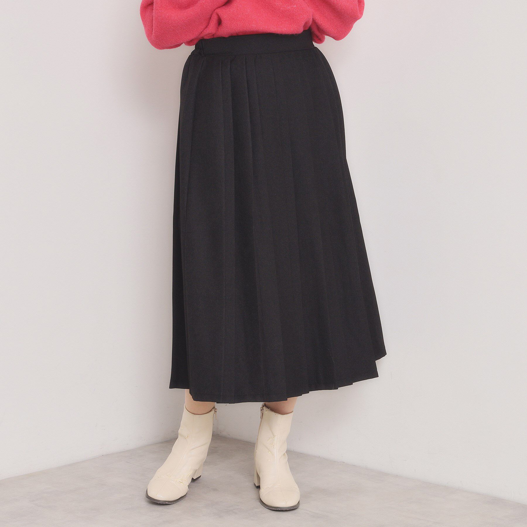 ITS&rsquo;DEMO「【手洗い可】プリーツスカート」|スカート|ブラック(019)