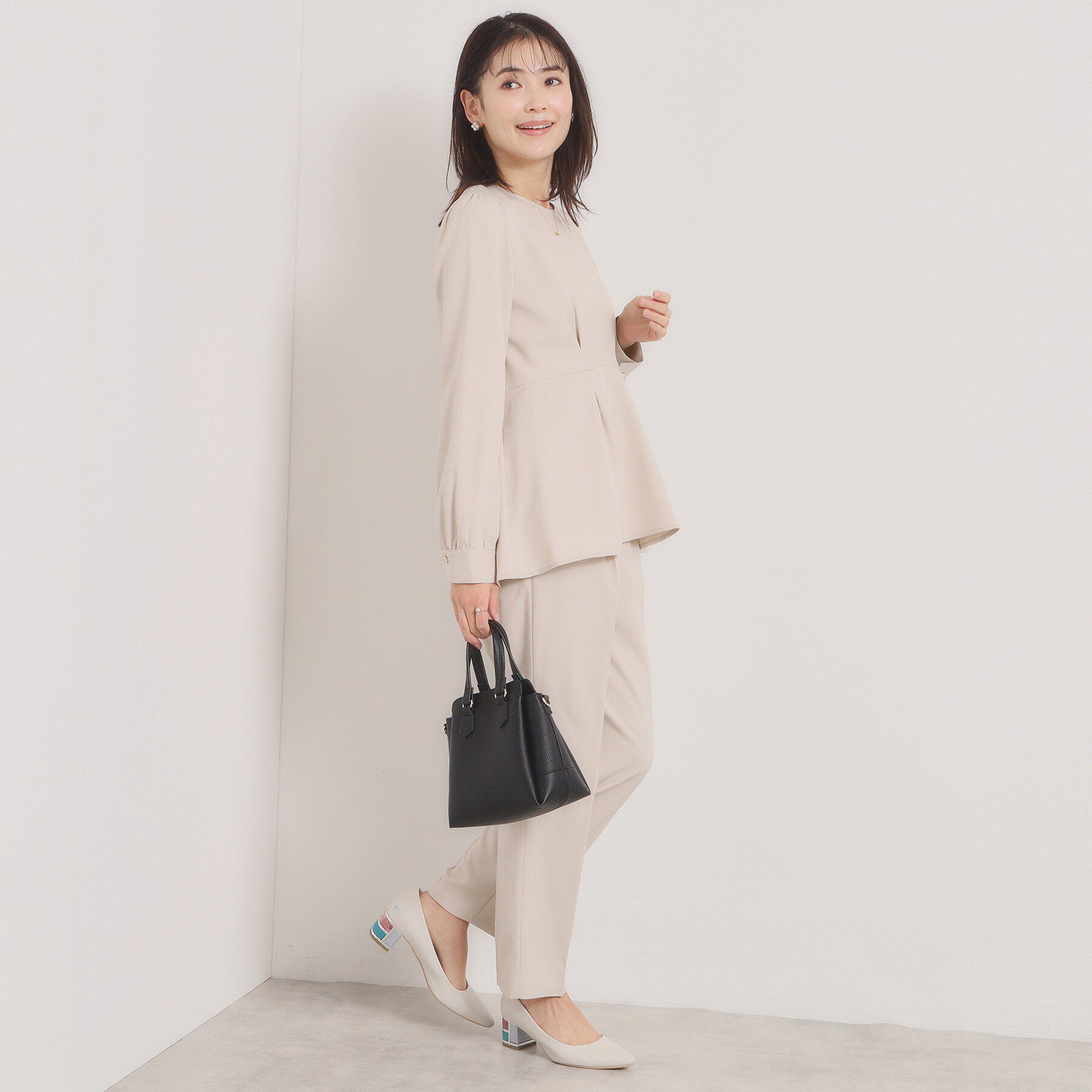 ITS&rsquo;DEMO「＜楽もち＞軽量PU三層2WAYトート」|ハンドバッグ|