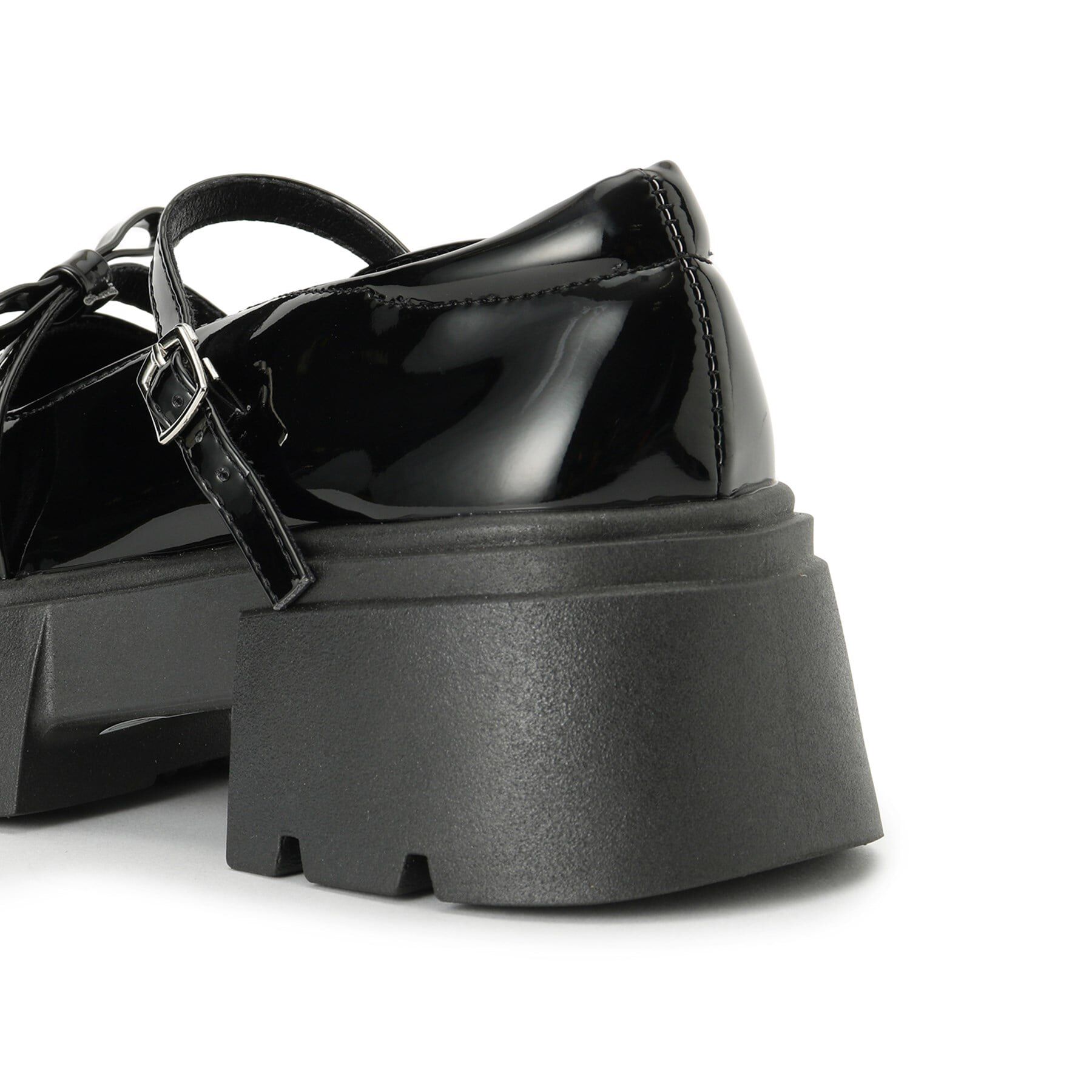 csT&P「厚底 リボン付きダブルストラップパンプス」|パンプス|