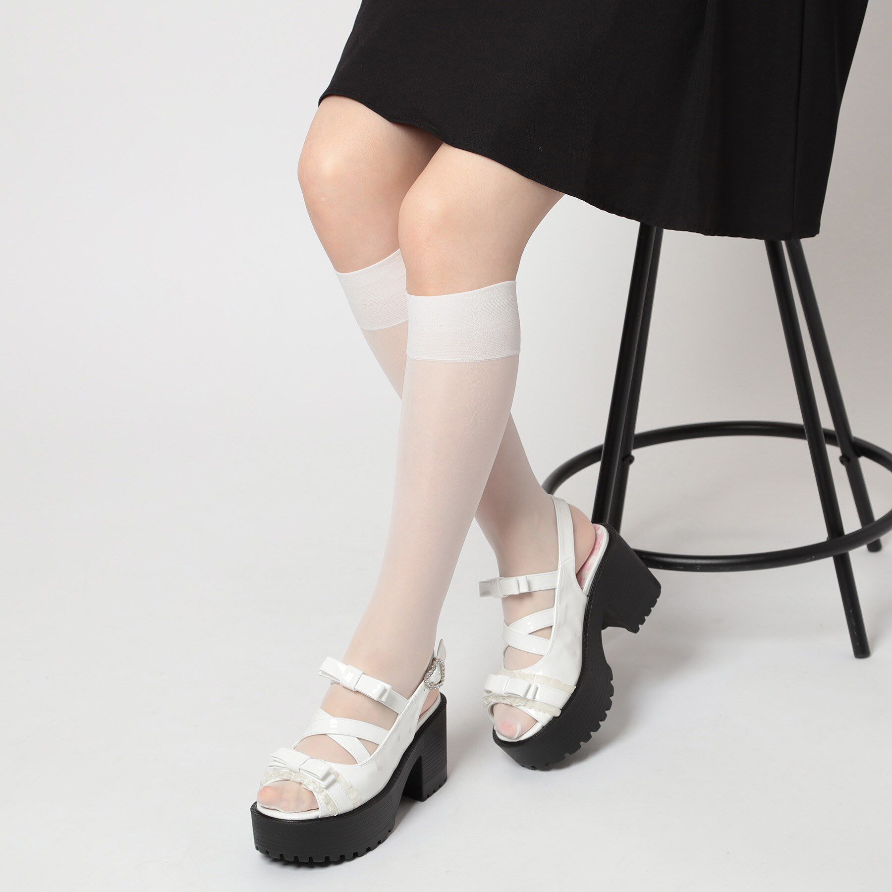 csT&P「厚底レース付きリボンベルトサンダル」|サンダル|