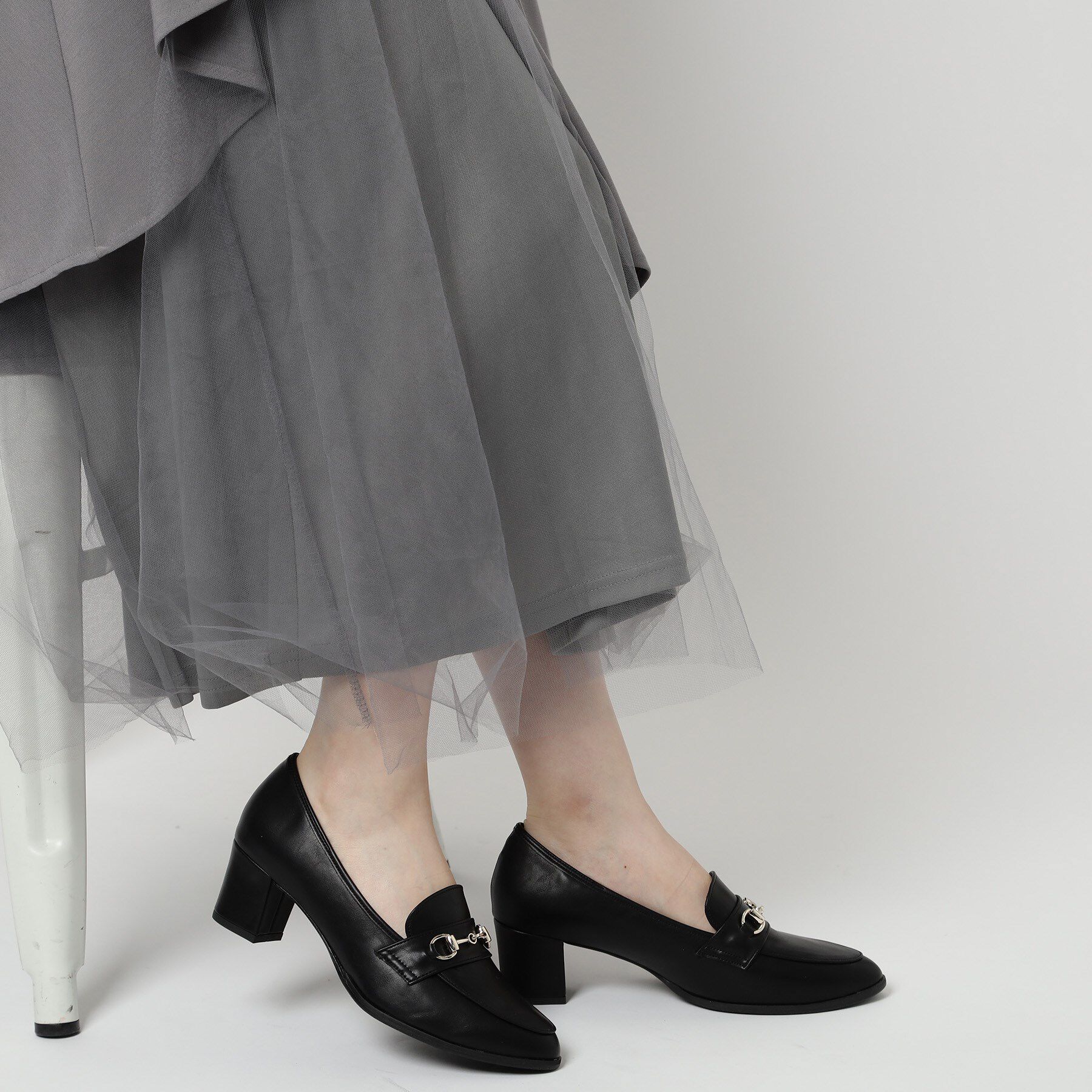 ESPERANZA「ミドルヒールビットローファー」|パンプス|