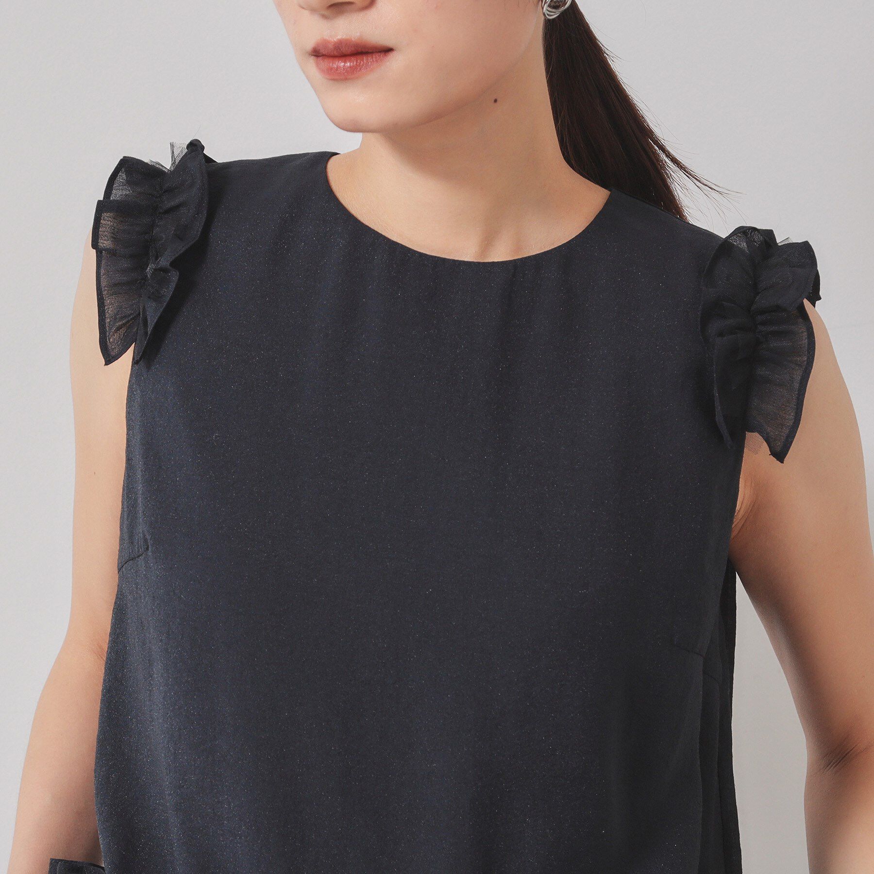 SunaUna「【フリル＆フリル／大人フェミニン】チュニックブラウス」|シャツ・ブラウス|