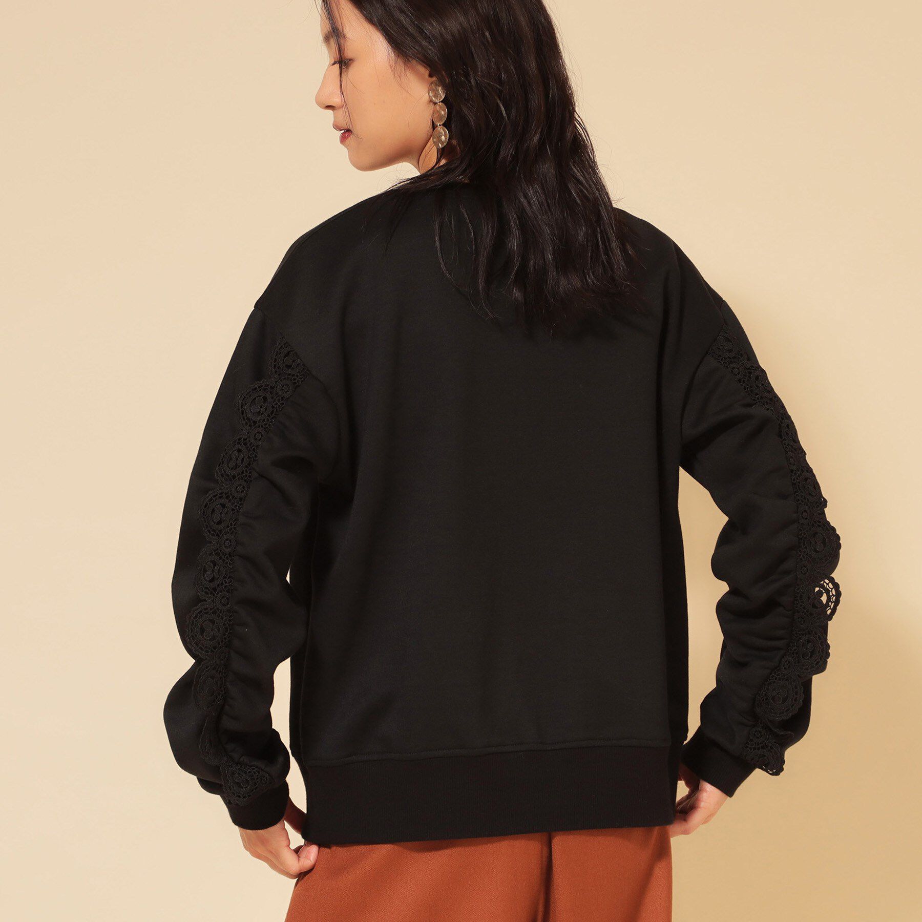 SunaUna「【COLLECTION LINE】レース付プルオーバー」|Tシャツ・カットソー|