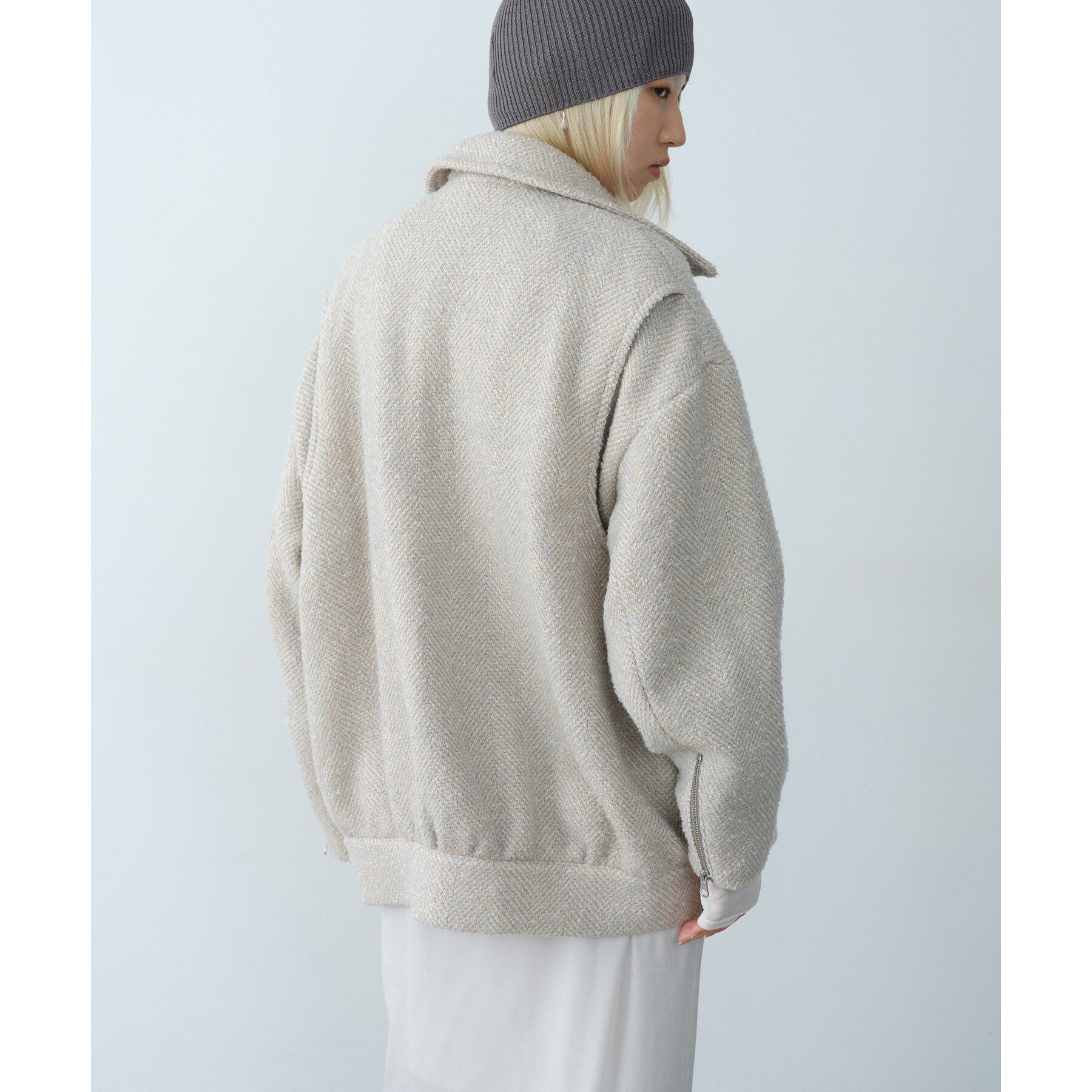 CODE A「oversized tweed blouson」|ダウン|