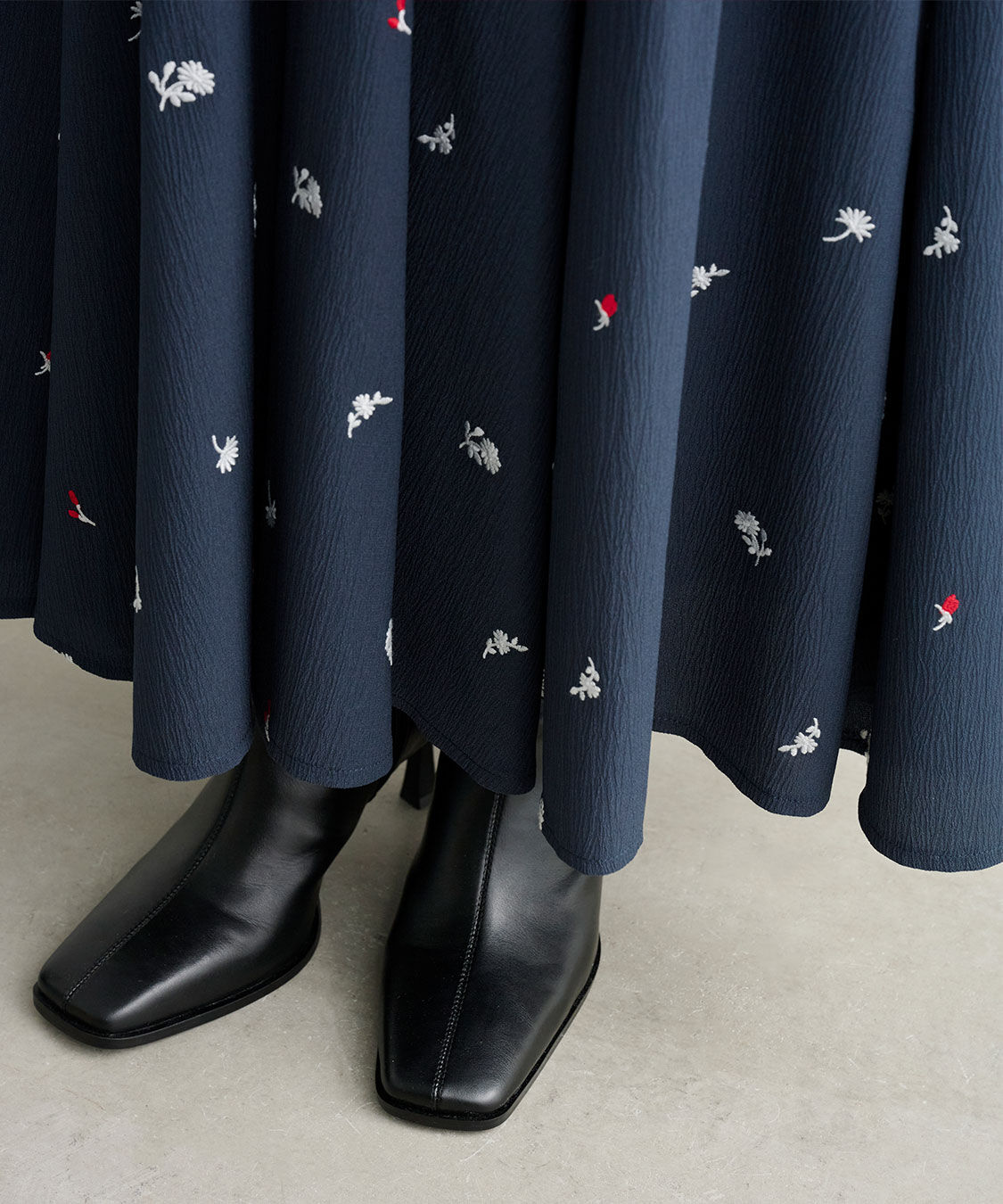 COCO DEAL「フラワー/スター刺繍ティアードスカート」|スカート|