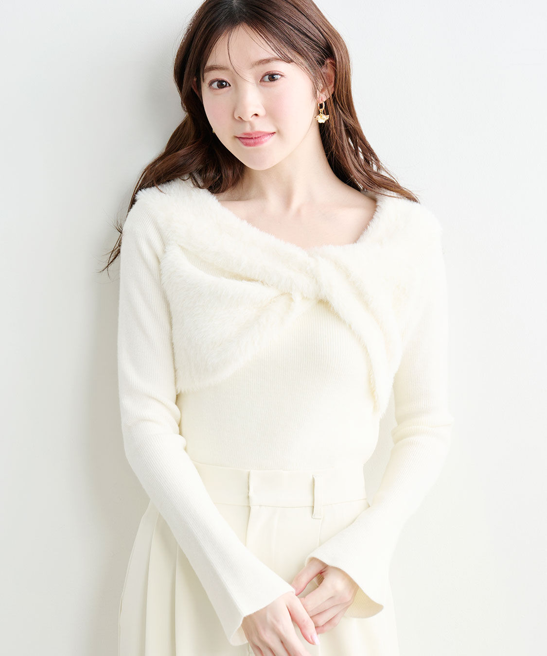 COCO DEAL「オフショルダーツイストニット」|ニット・セーター|