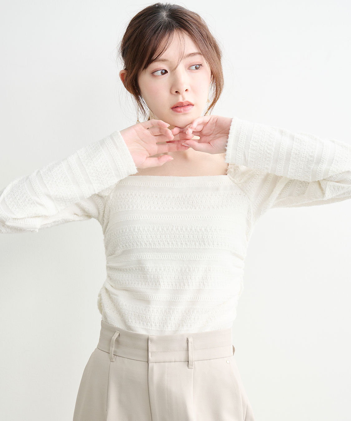 COCO DEAL「スクエアネックパフスリーブカットソートップス」|Tシャツ・カットソー|