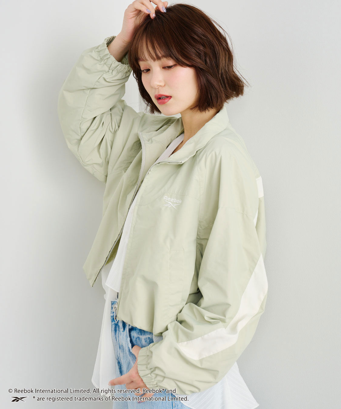 COCO DEAL「《COCO DEAL/Reebok》クロップド丈バルーンブルゾン」|ブルゾン・スタジャン|