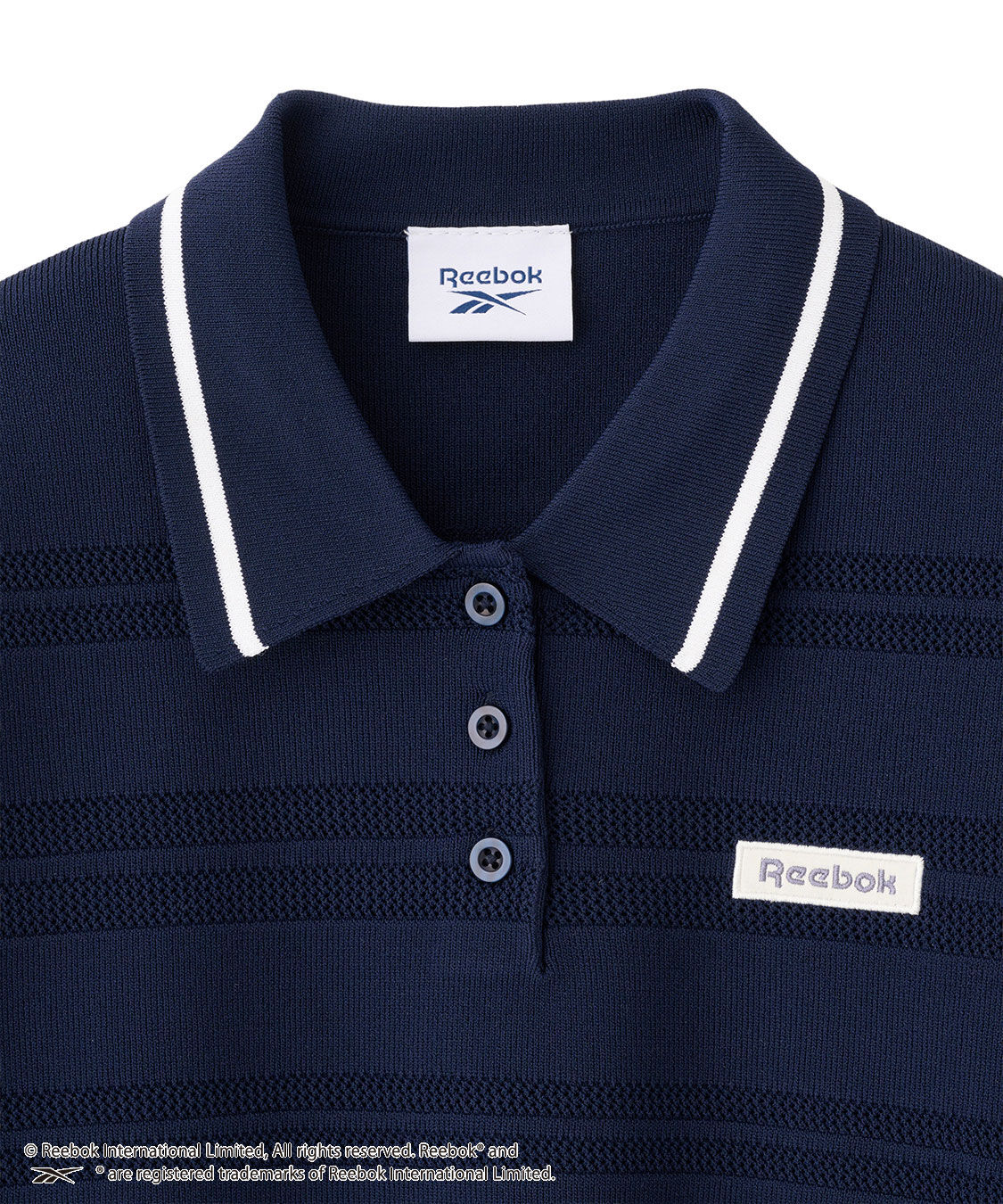 COCO DEAL「《COCO DEAL/Reebok》メッシュボーダーポロニット」|ポロシャツ|