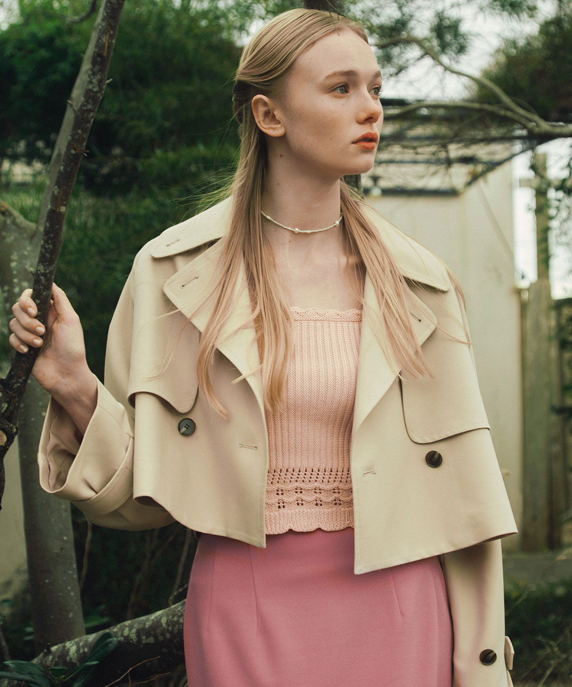 COCO DEAL「ショートトレンチコート」|トレンチコート|ベージュ