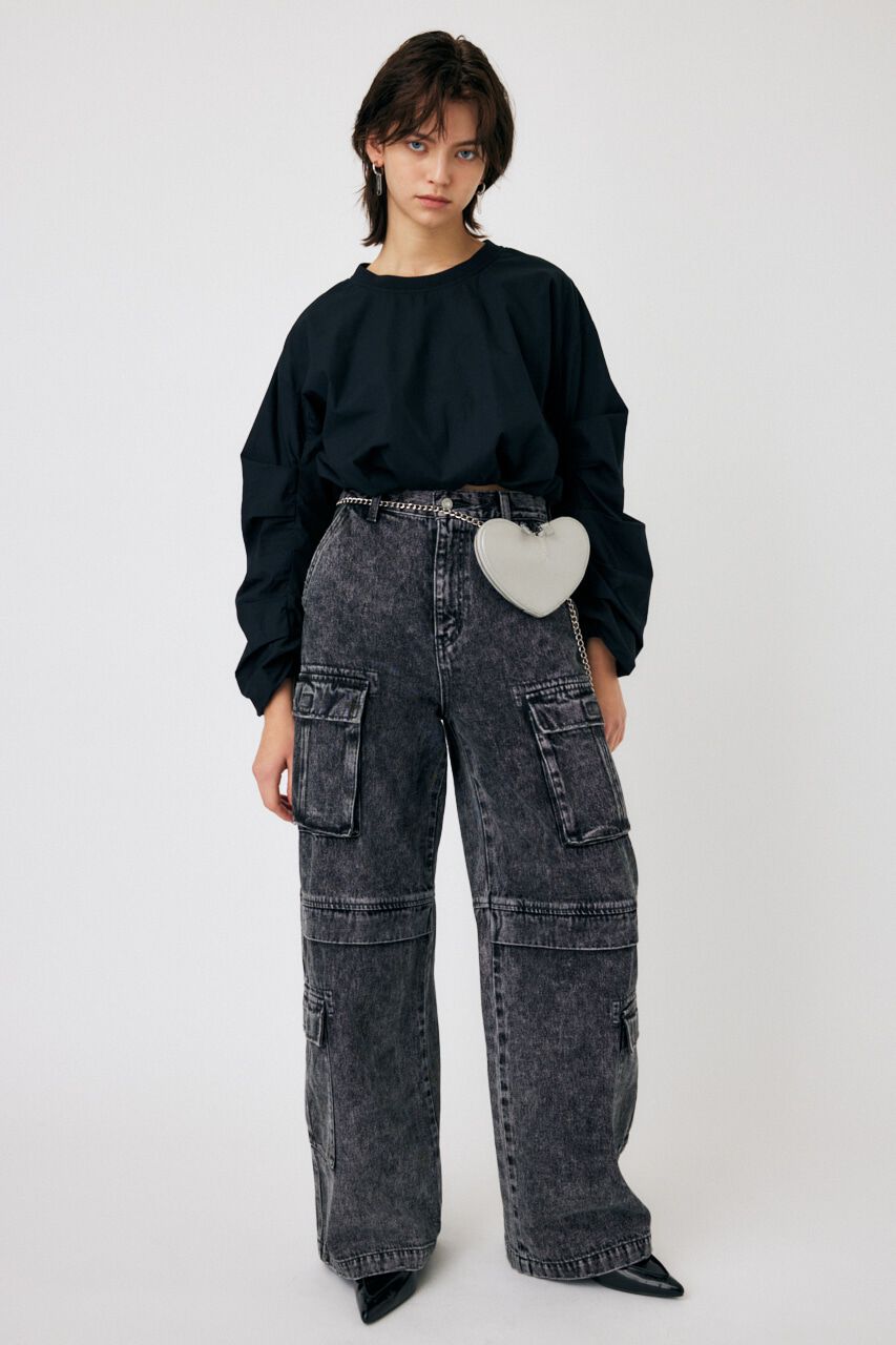MOUSSY「LOWRISE CARGO STRAIGHT」|デニム|