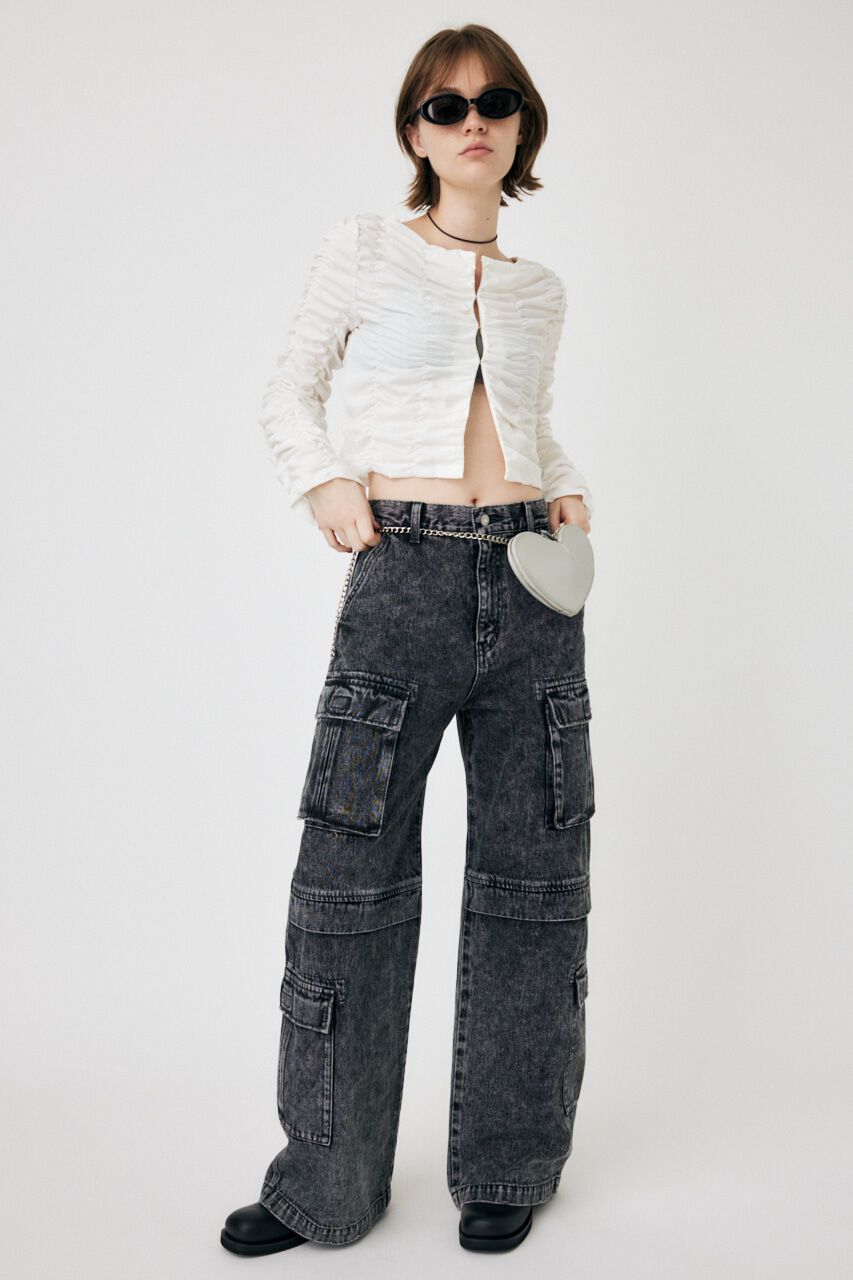 MOUSSY「LOWRISE CARGO STRAIGHT」|デニム|