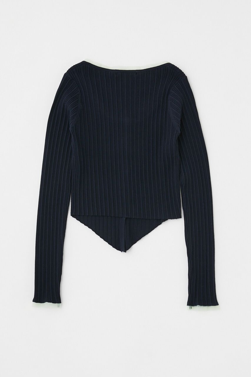 MOUSSY「TULLE TRIM カーディガン」|カーディガン|