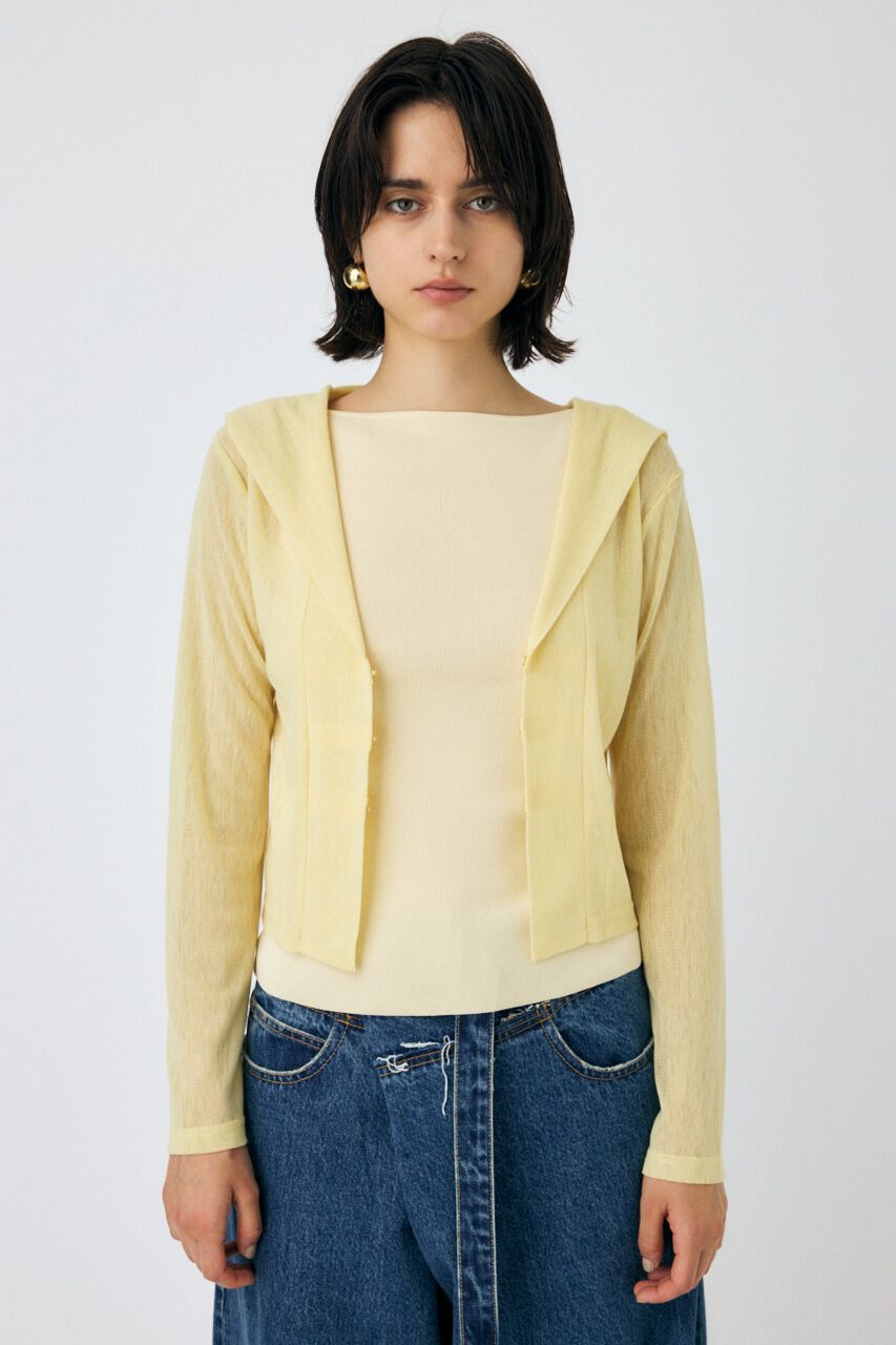 MOUSSY「SHEER CUT フーディ」|パーカー|