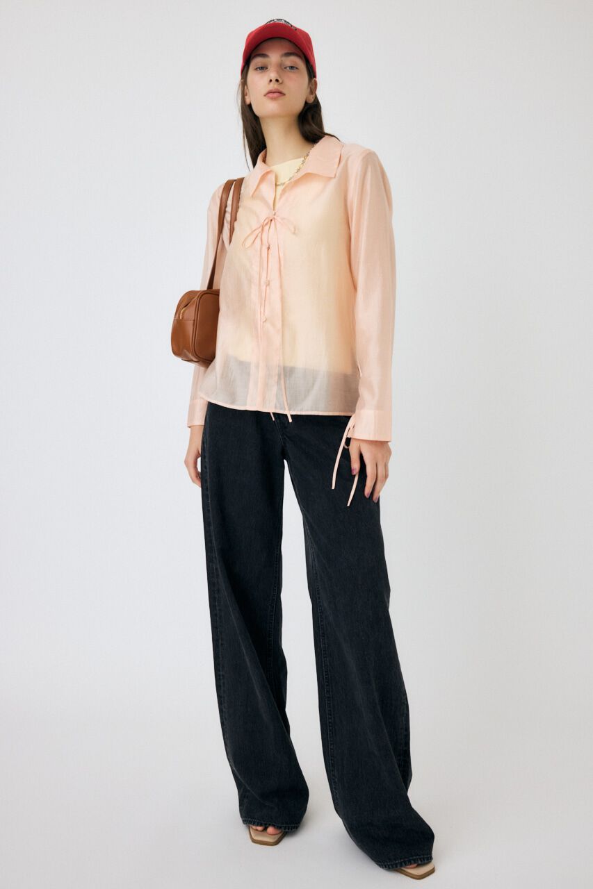 MOUSSY「RIBBON シアーシャツ」|シャツ・ブラウス|