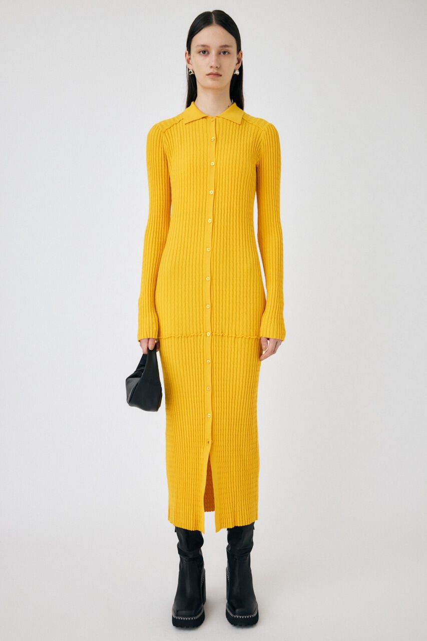 MOUSSY「CABLE KNIT ロングドレス」|ワンピース|